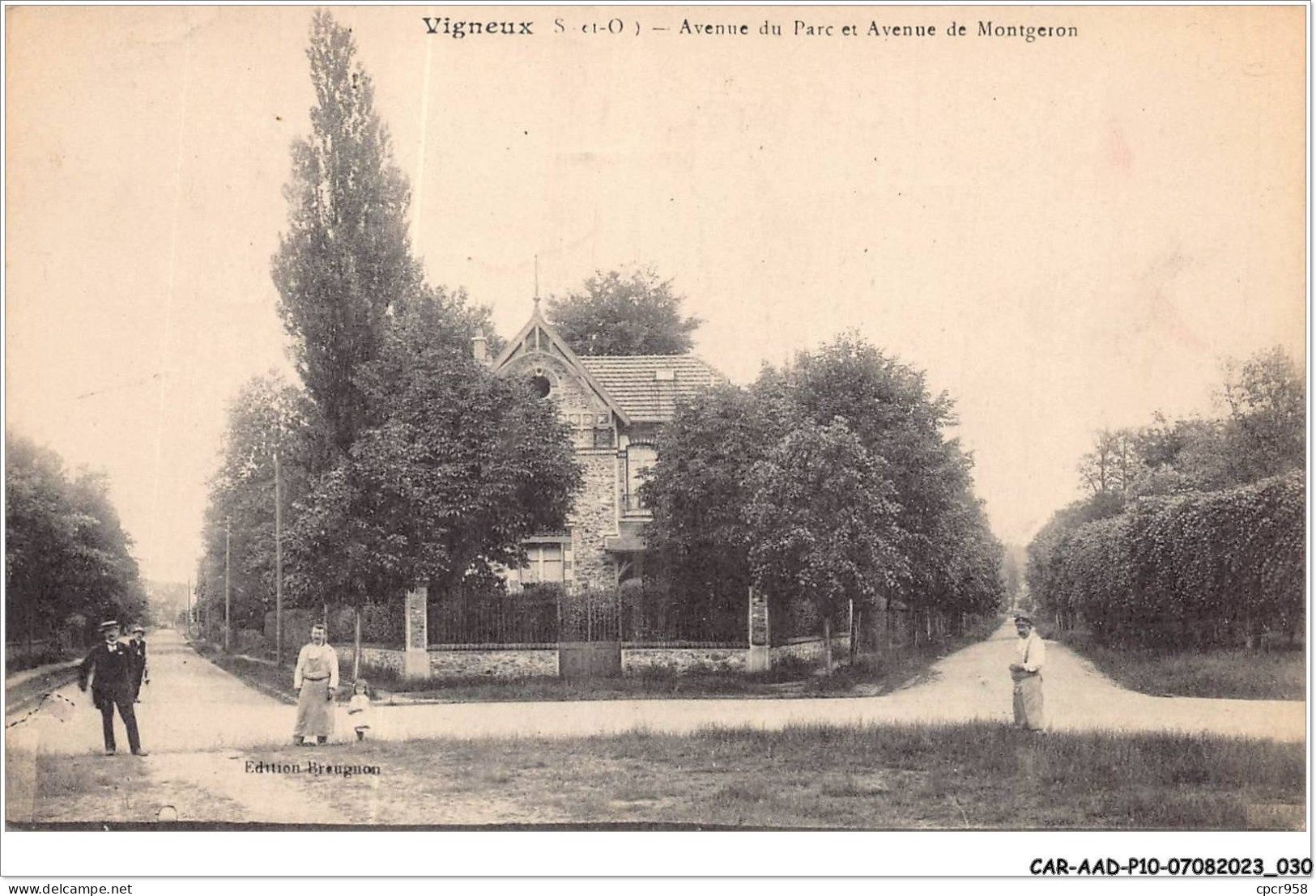 CAR-AADP10-91-0827 - VIGNEUX - Avenue Du Parc Et Avenue De Montgeron - Vigneux Sur Seine