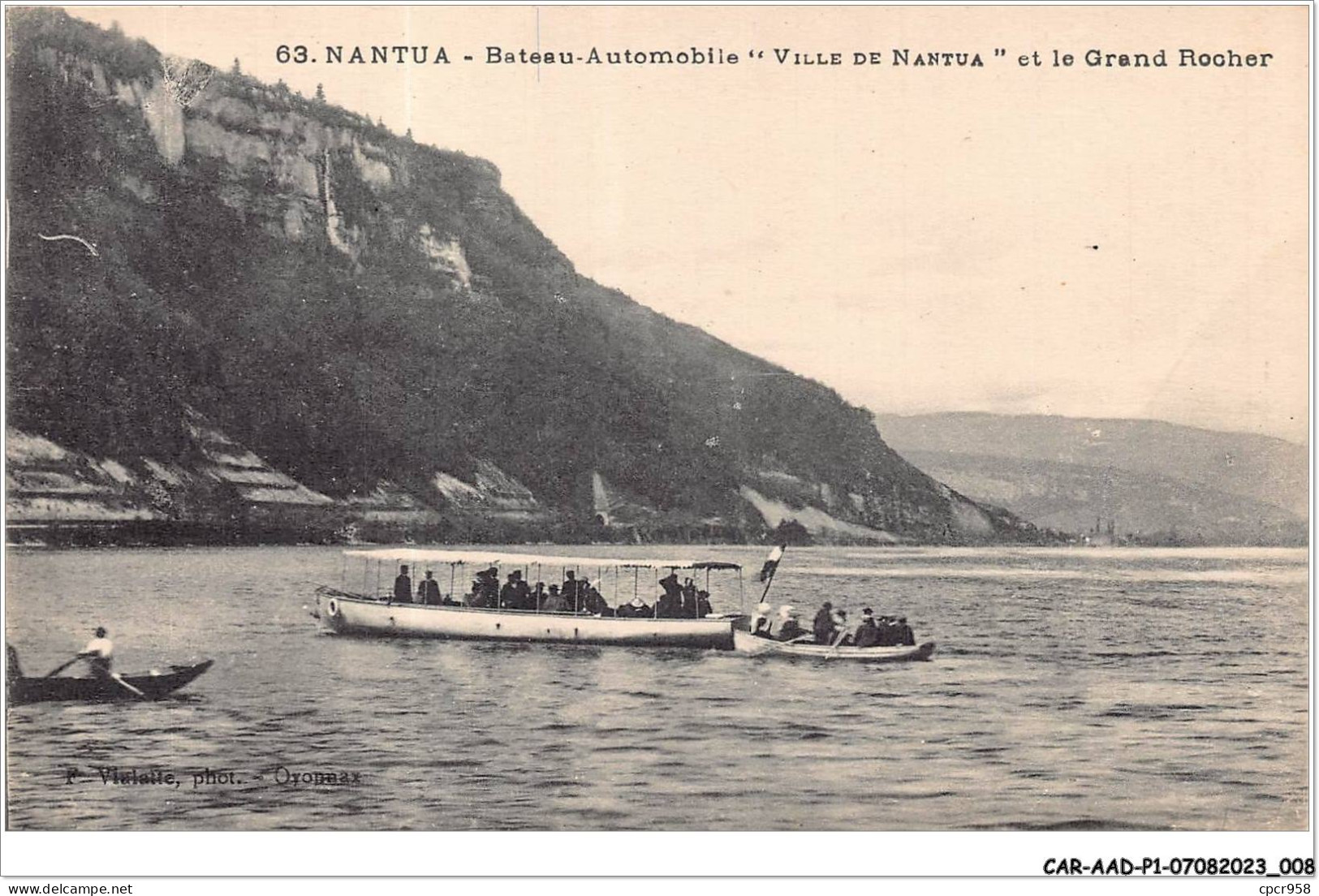 CAR-AADP1-01-0005 - NANTUA - Bateau Automobile Ville De Nantua Et Le Grand Rocher - Nantua