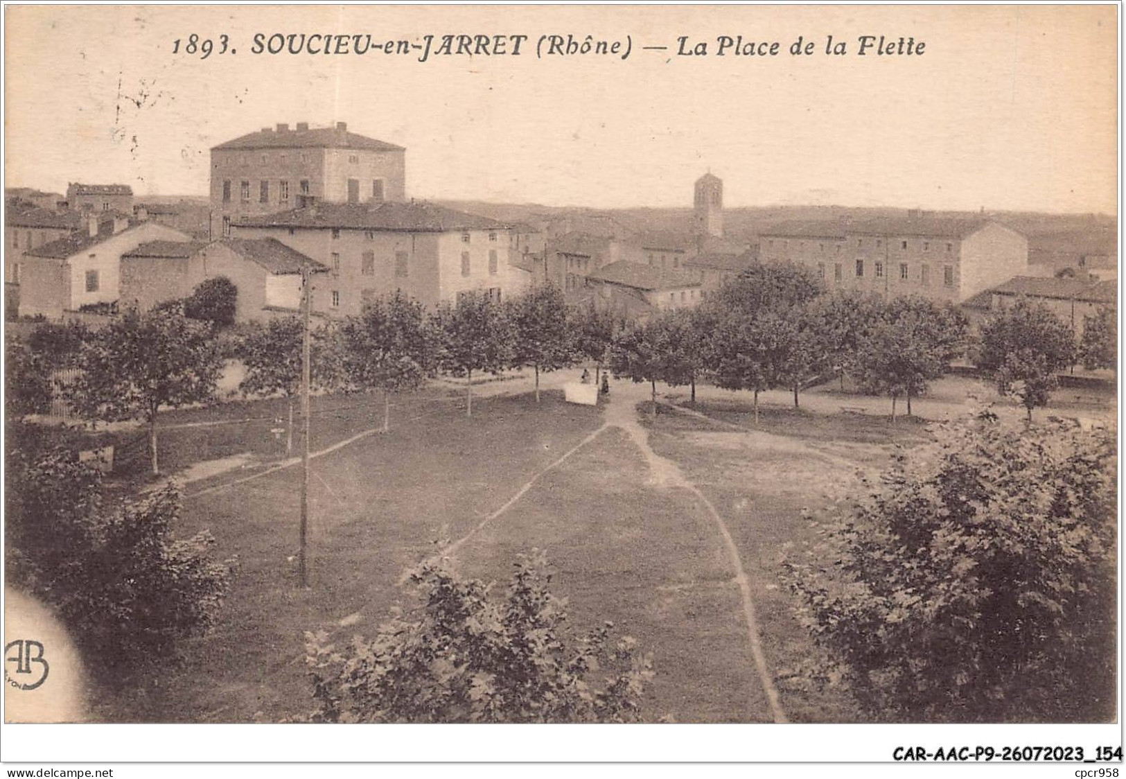 CAR-AACP9-69-0803 - SOUCIEU-EN-JARNET - La Place De La Flette - Altri & Non Classificati