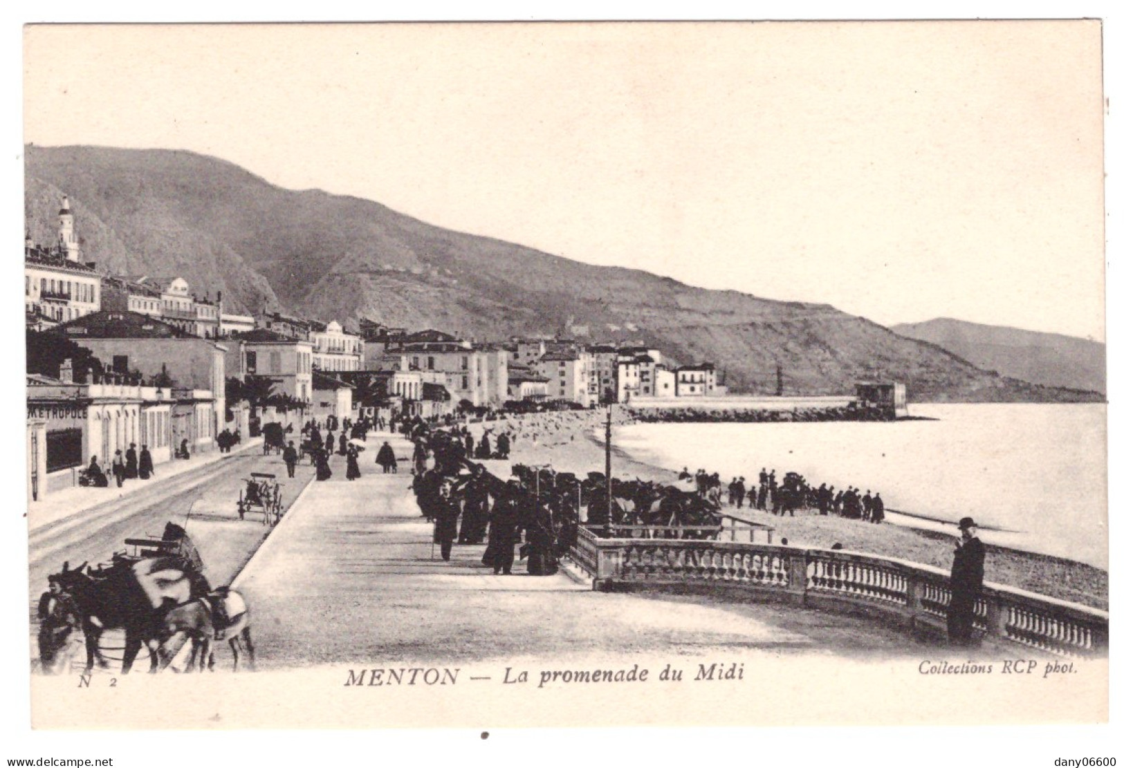 MENTON - La Promenade Du Midi (carte Animée) - Menton