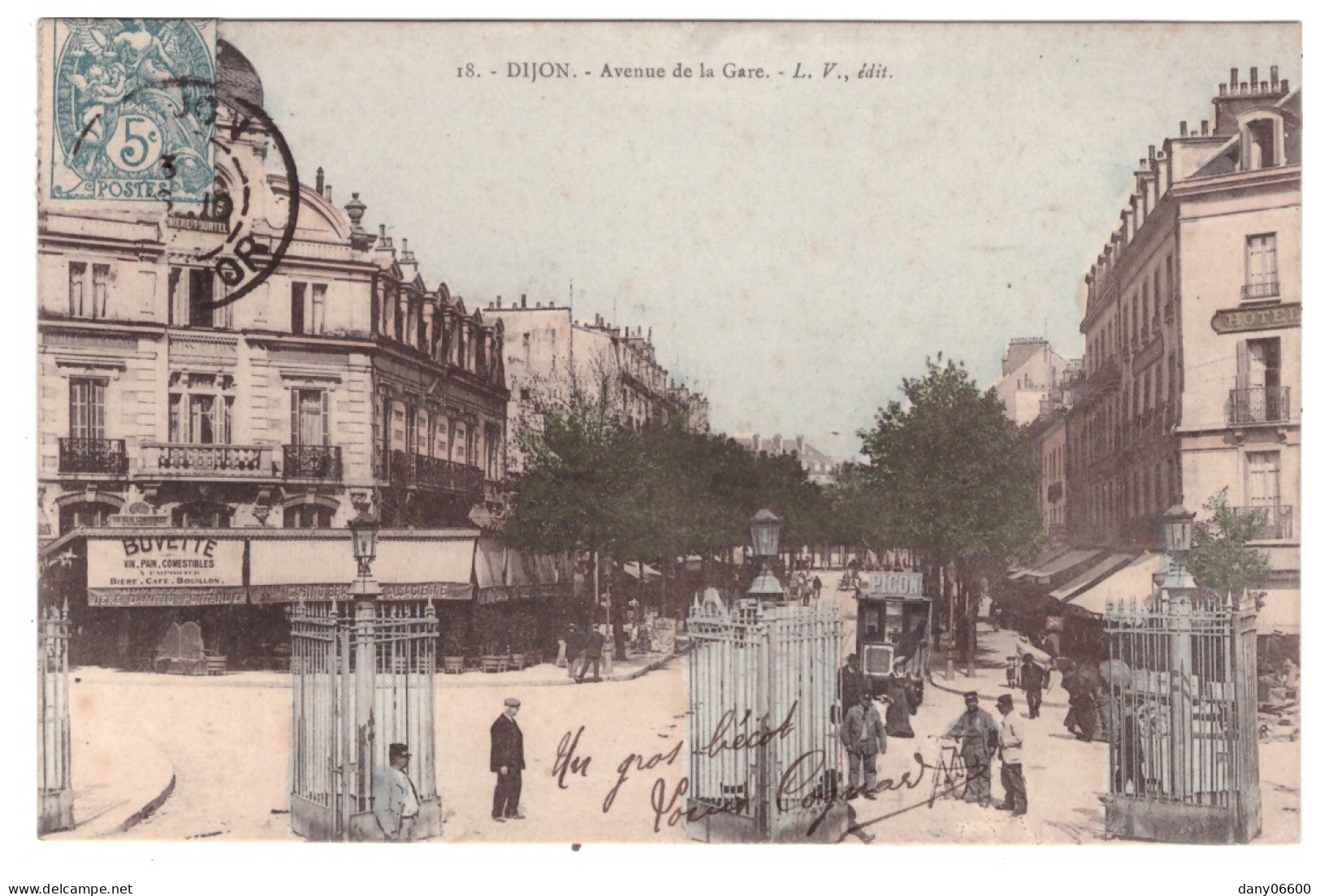 DIJON - Avenue De La Gare (carte Animée) - Dijon