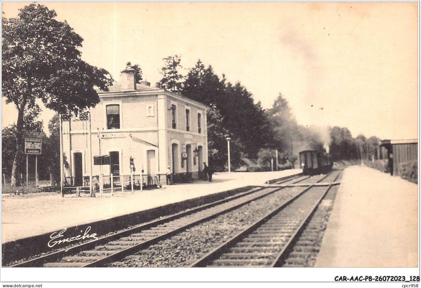 CAR-AACP8-53-0700 - GREZ-EN-BOUERE - La Gare - Train - Crez En Bouere