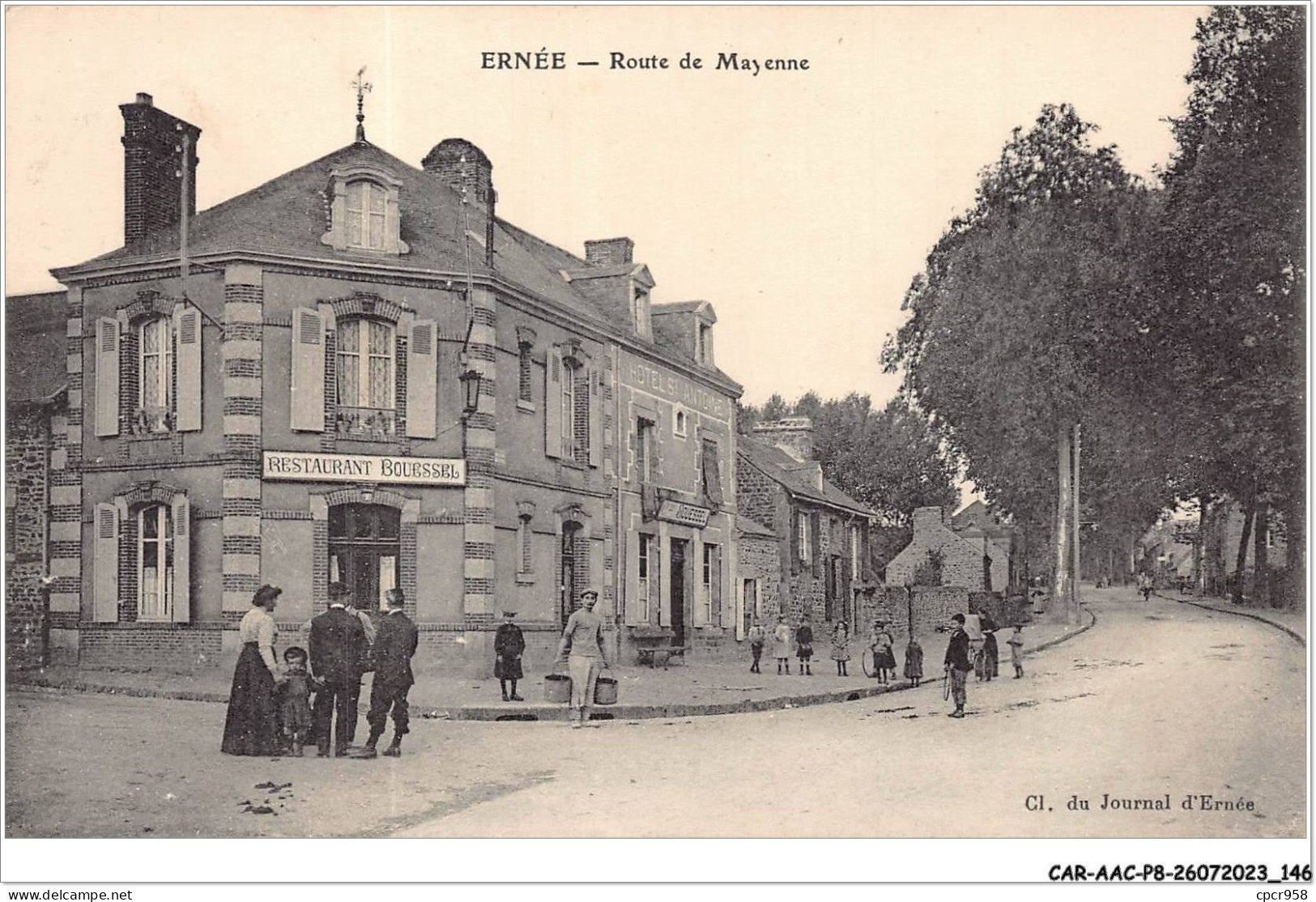 CAR-AACP8-53-0709 - ERNEE - Route De Mayenne - Restaurant Bouessel - Ernee