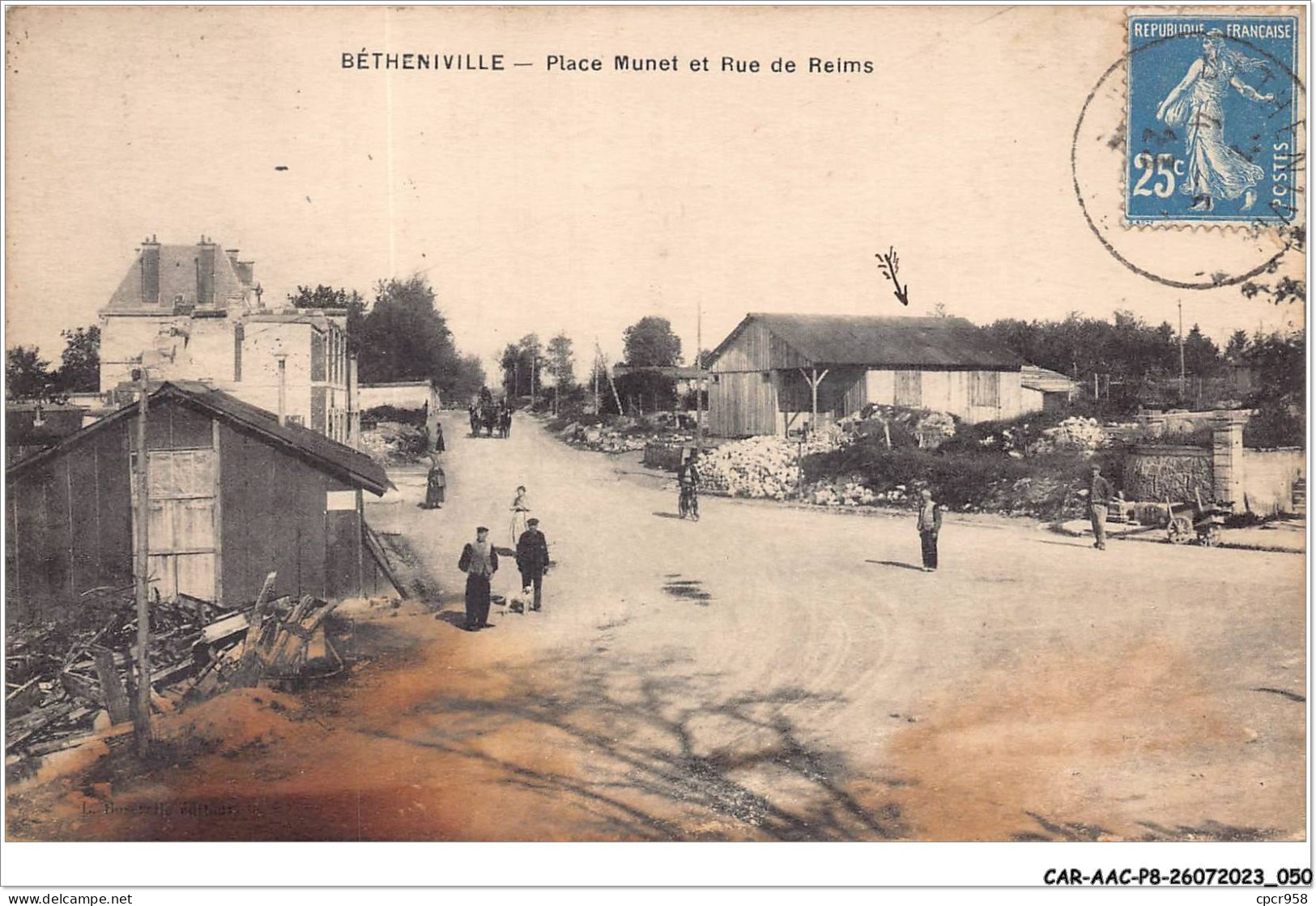 CAR-AACP8-51-0662 - BETHENIVILLE - Place Munet Et Rue De Reims - Bétheniville