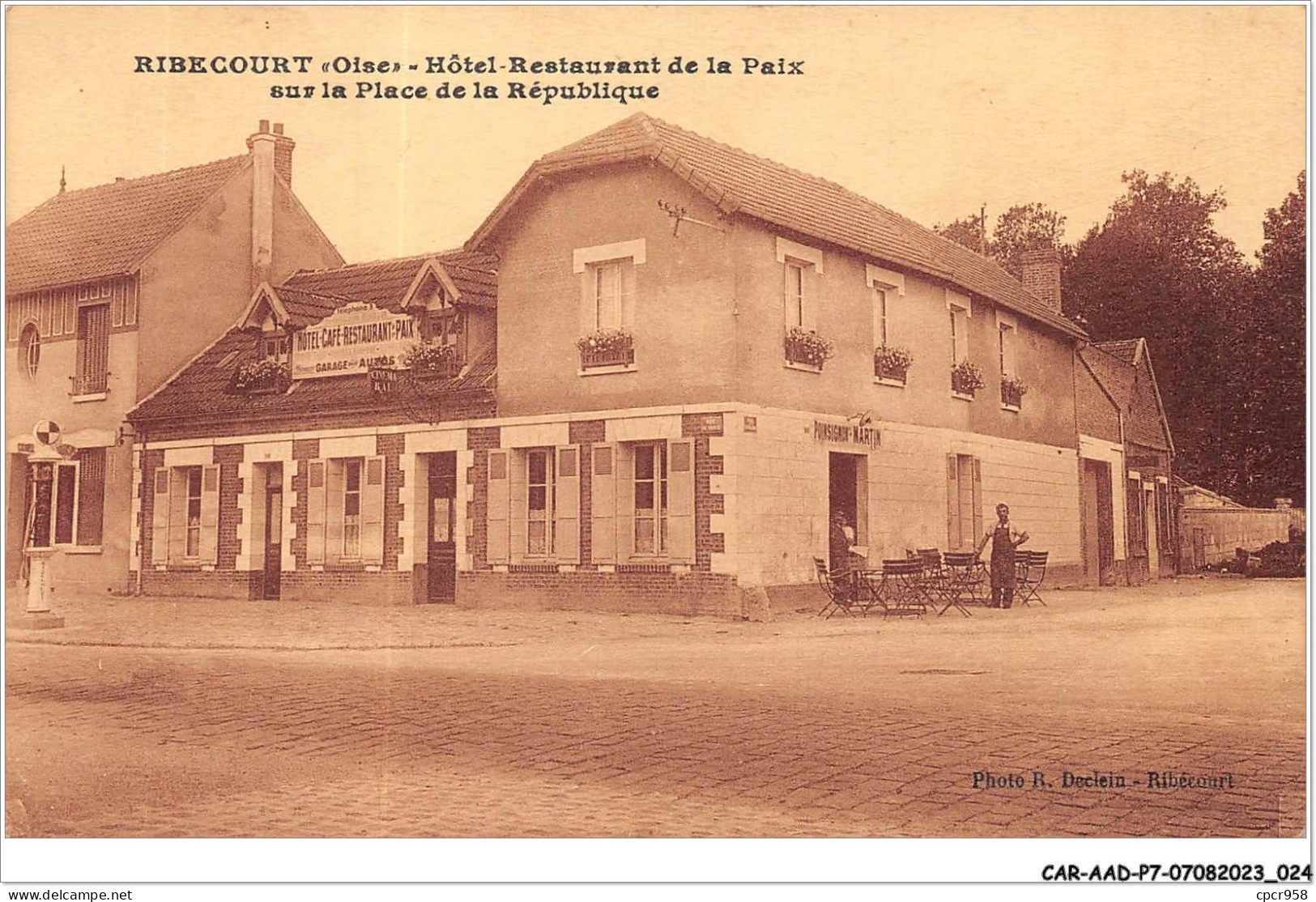 CAR-AADP7-60-0538 - RIBECOURT - Hotel Restaurant De La Paix Sur La Place De La Republique - Ribecourt Dreslincourt