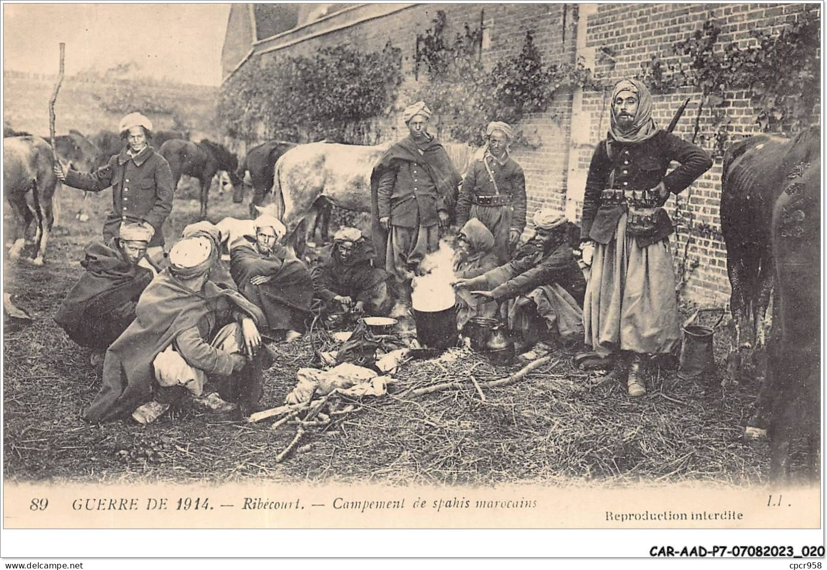 CAR-AADP7-60-0536 - RIBECOURT - Guerre De 1914 - Campement De Spahis Marocains - Ribecourt Dreslincourt