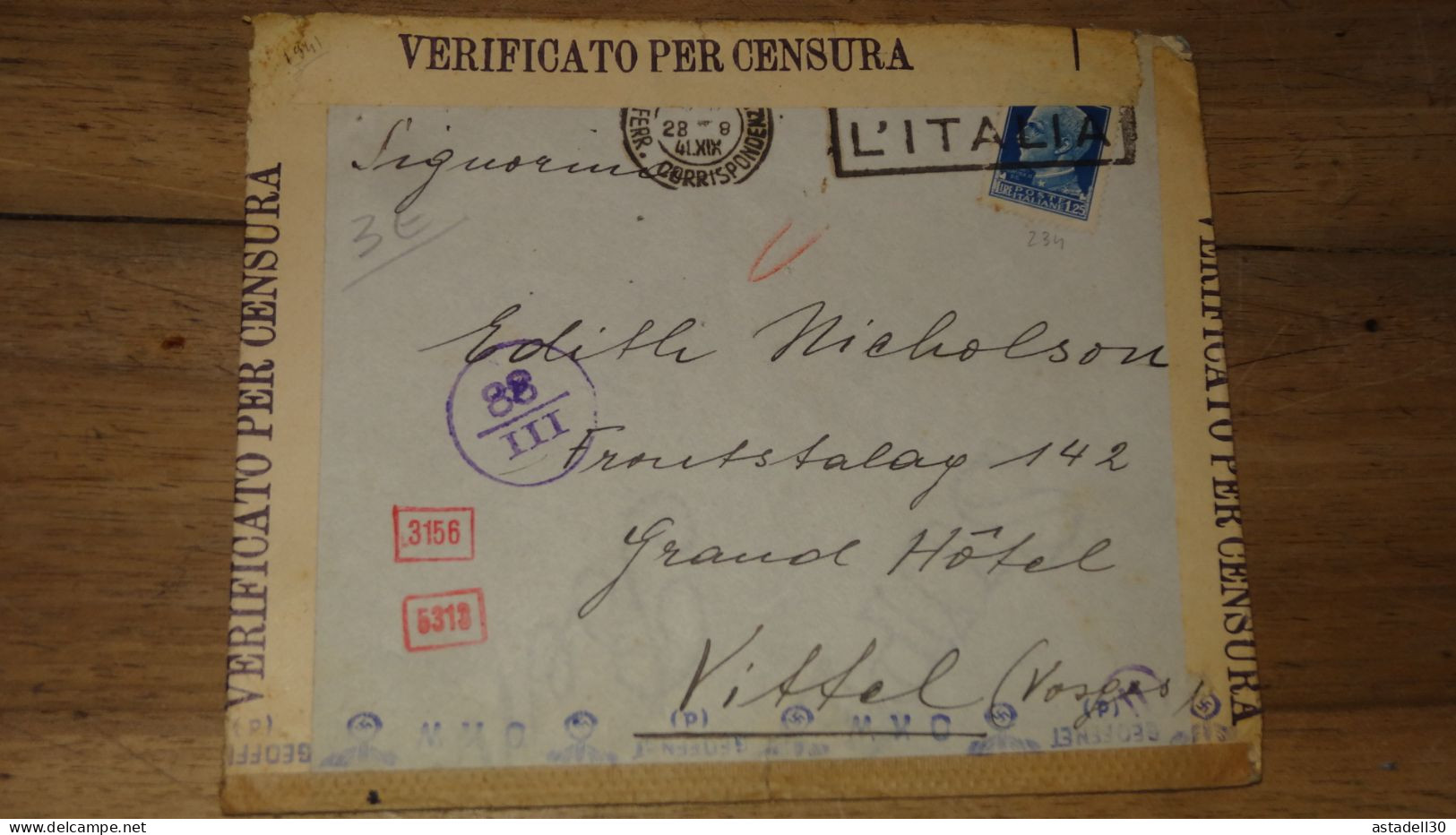 Enveloppe ITALIA, Milano, Censure - 1941  ......... Boite1 ...... 240424-154 - Marcophilia