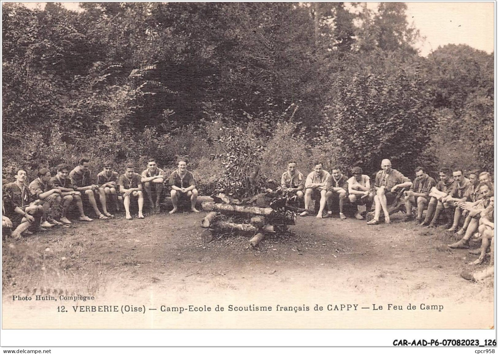 CAR-AADP6-60-0495 - VERNERIE - Camps Ecole De Scoutisme Francais De Cappy - Le Feu De Camp - Verberie