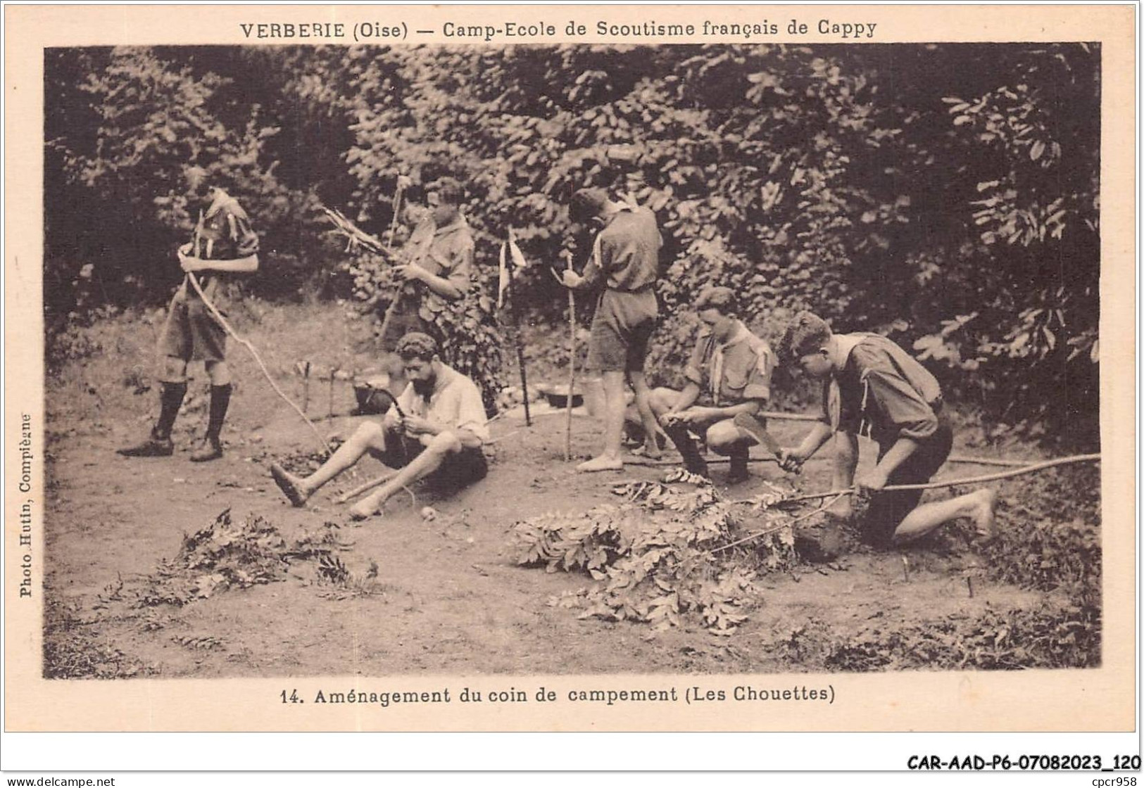 CAR-AADP6-60-0492 - VERNERIE - Camps Ecole De Scoutisme - Amenagement Du Coin De Campement - Verberie
