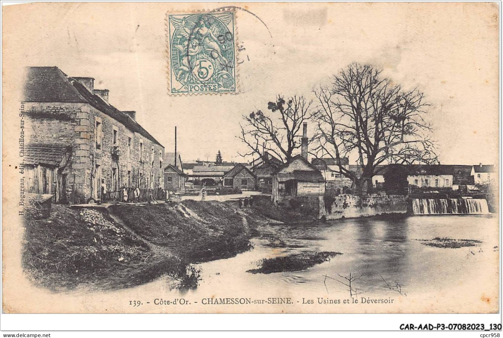 CAR-AADP3-21-0239 - CHAMESSON SUR SEINE - Les Usines Et Le Déversoir - Chatillon Sur Seine