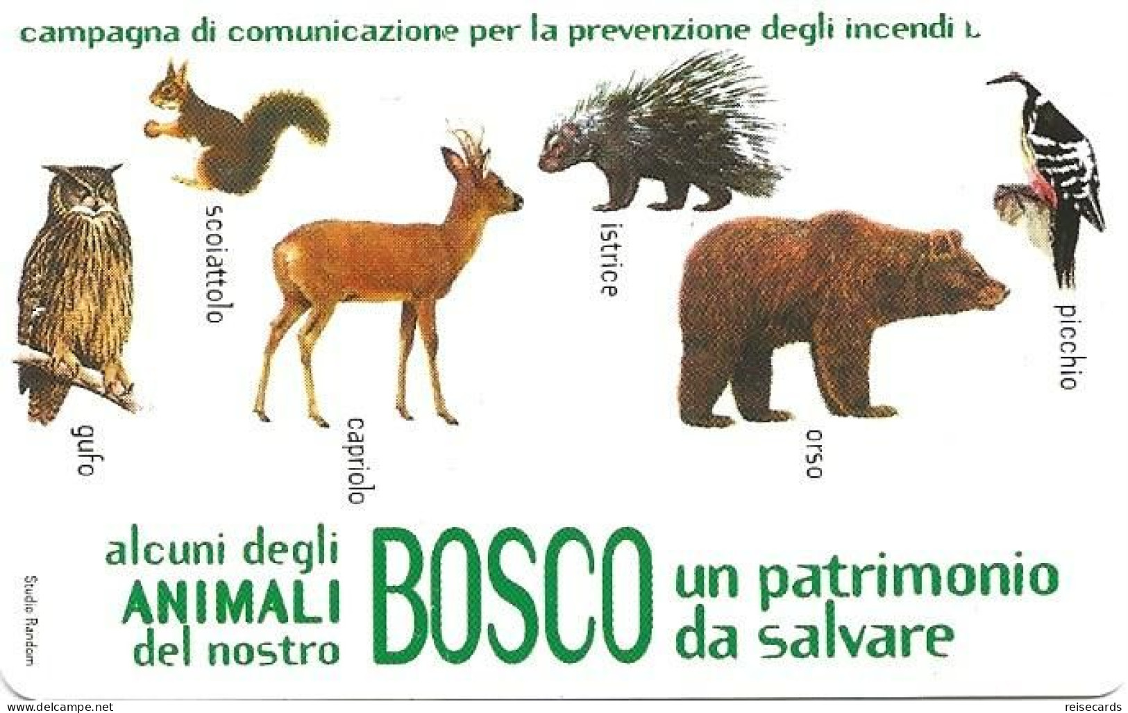 Italy: Telecom Italia Value € - BOSCO Un Patrimonio Da Salvare Animali - Public Advertising