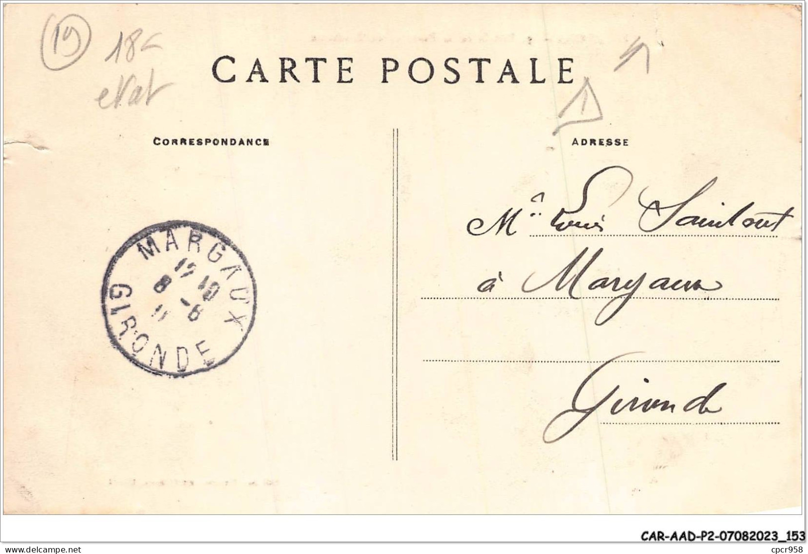 CAR-AADP2-19-0165 - EGLETONS - Hotels De La Poste Et De Bordeaux - Carte Vendue En L'etat - Egletons