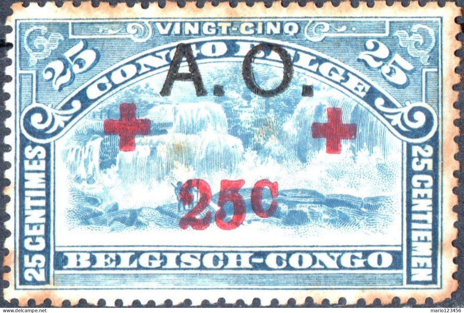 RUANDA-URUNDI, CROCE ROSSA, RED CROSS, 1918, NUOVI (MLH*) Mi:DR-OA OC28, Scott:DR-OA NB4, Yt:RW-U 39 - Unused Stamps
