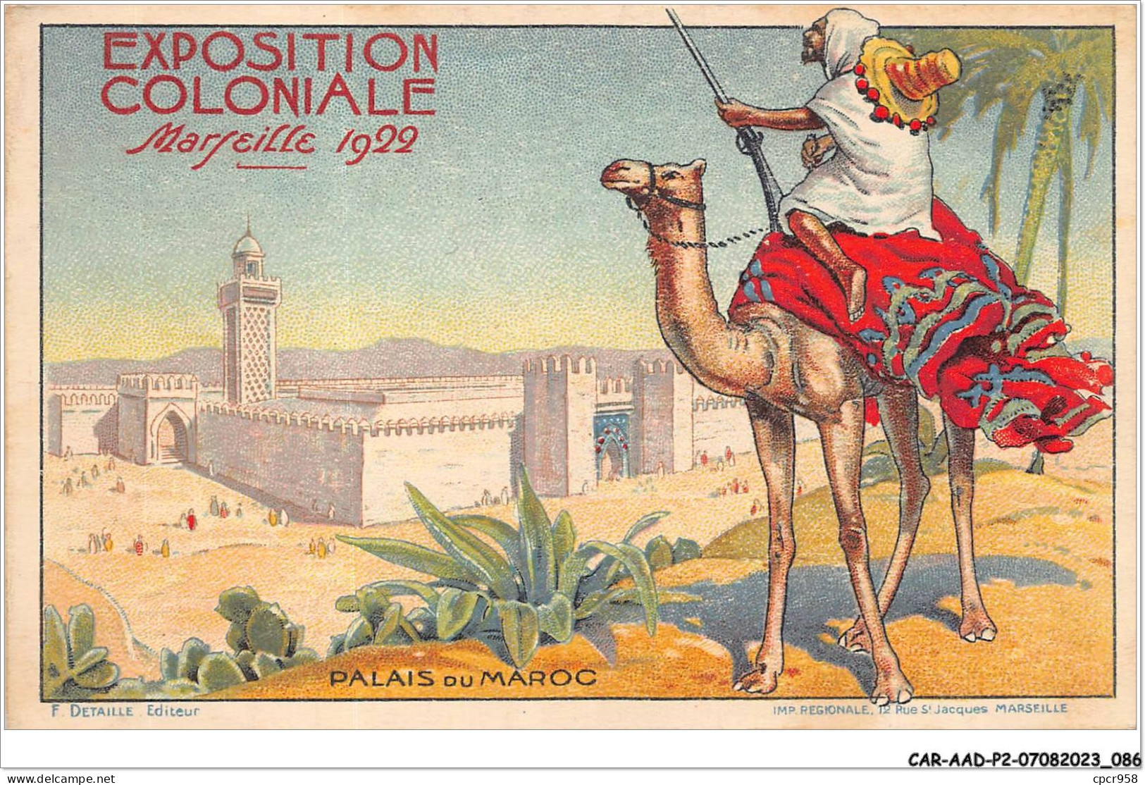 CAR-AADP2-13-0132 - Exposition Coloniale Marseille 1922 - Palais Du Maroc - Publicite - Other & Unclassified