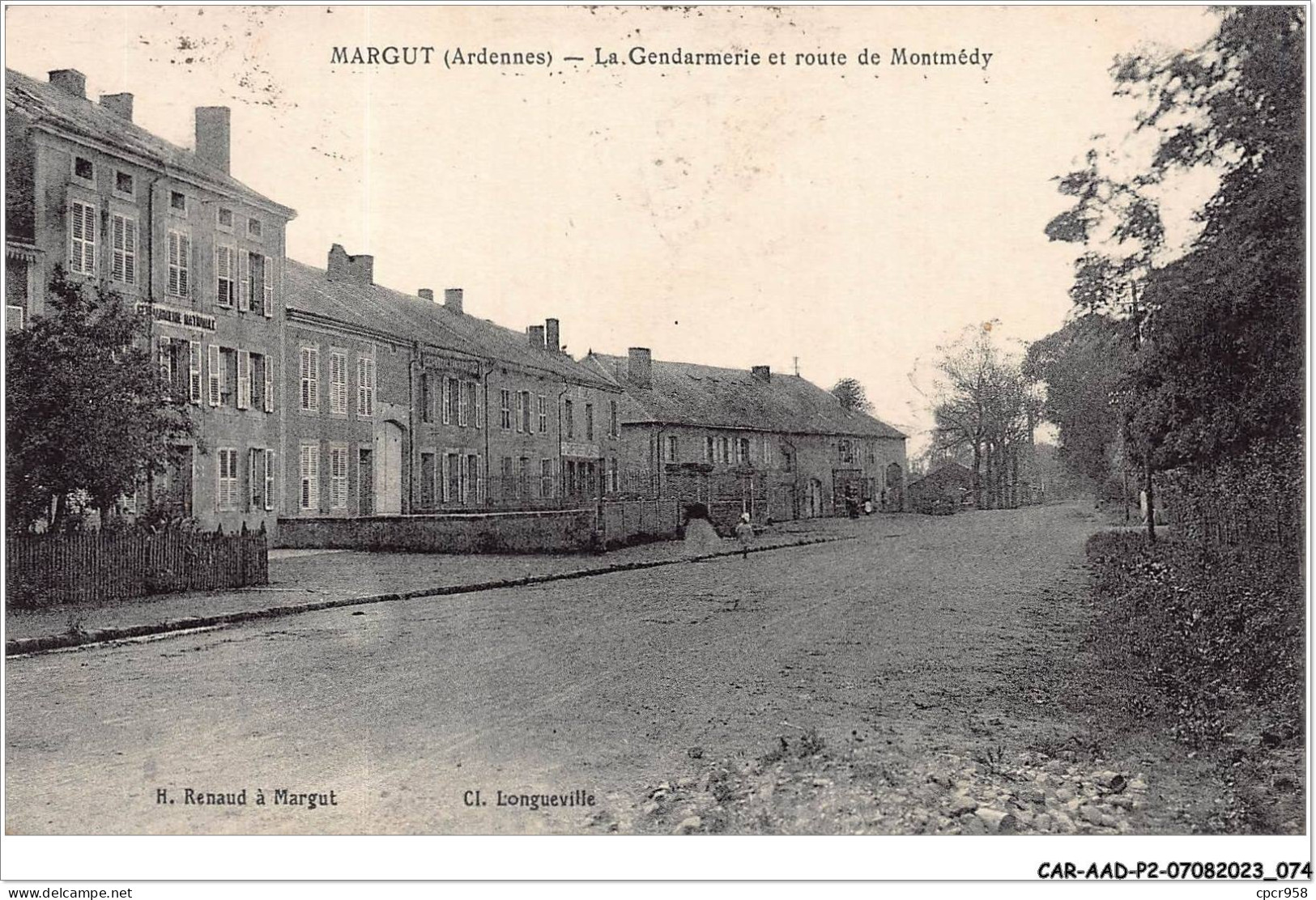 CAR-AADP2-08-0126 - MARGUT - La Gendarmerie Et Route Du Montmedy - Autres & Non Classés