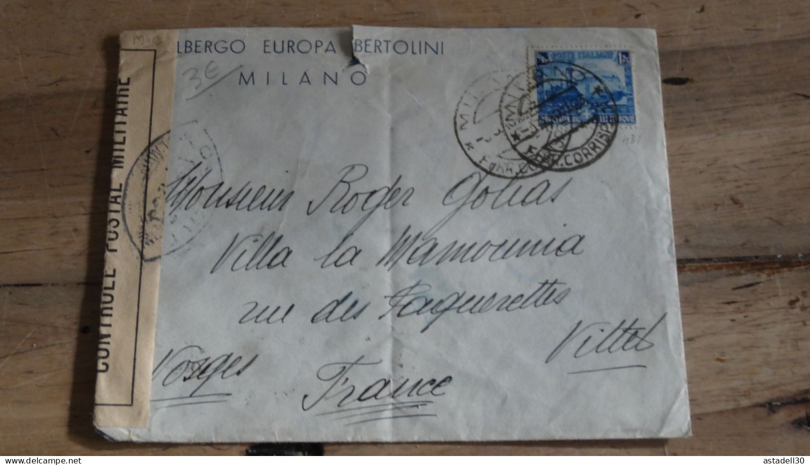 Enveloppe ITALIA, Milano, Censure - 1940  ......... Boite1 ...... 240424-156 - Marcofilie