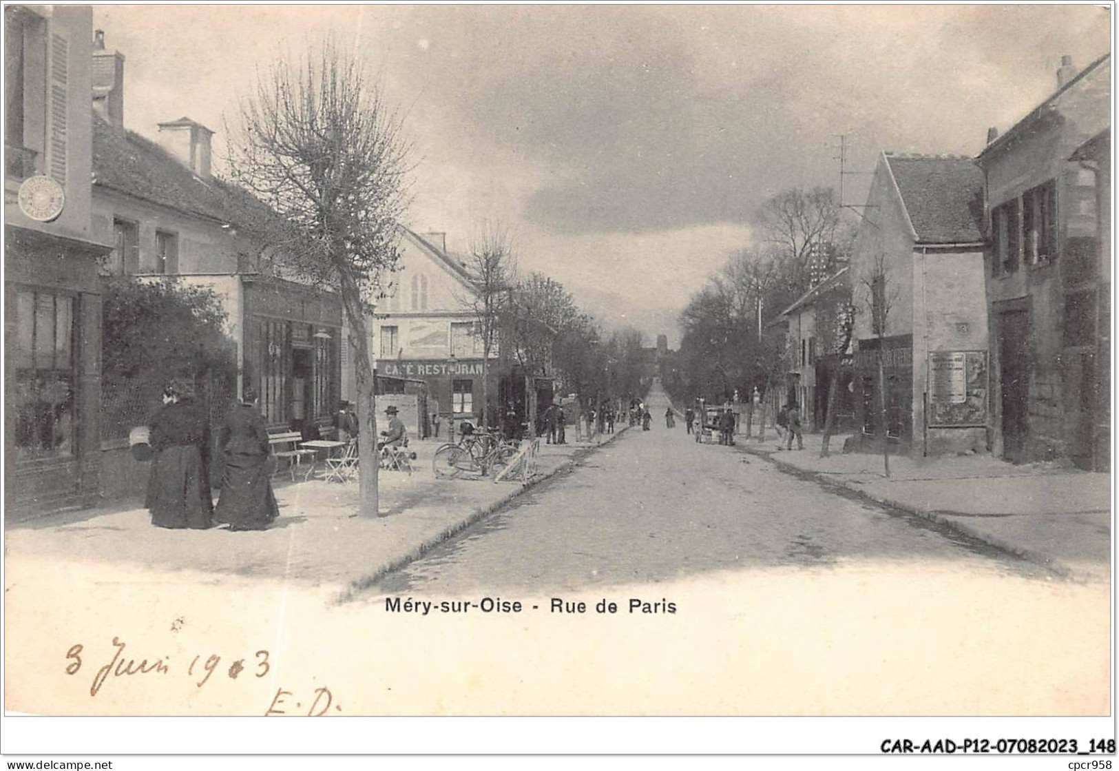 CAR-AADP12-95-1077 - MERY SUR OISE - Rue De Paris  - Mery Sur Oise