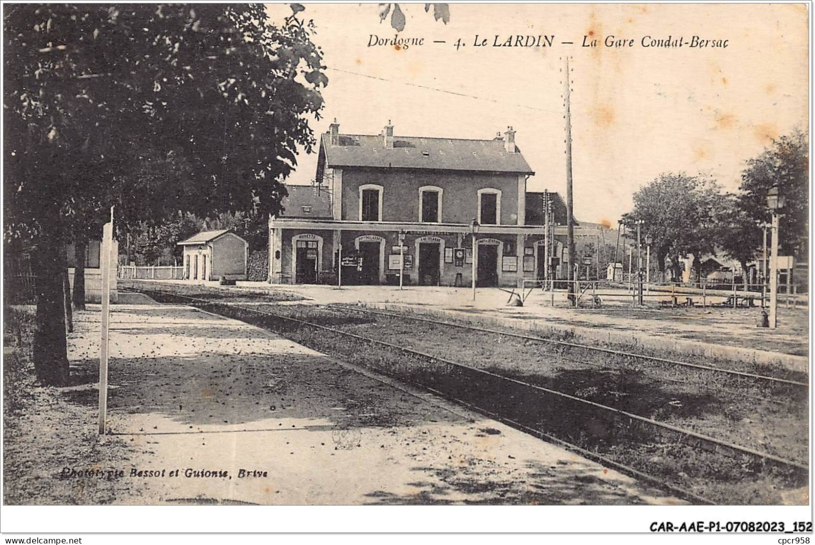 CAR-AAEP1-24-0077 - LE LARDIN - La Gare Condat-bersac - Carte Vendue En L'etat - Other & Unclassified