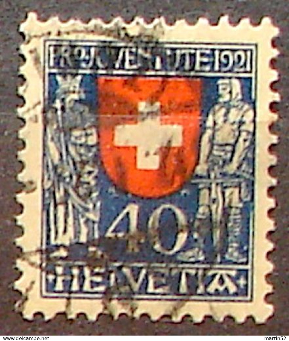 Schweiz Suisse 1921: Kaiser & Tell Zu WI 20 Mi 174 Yv 187 Mit Voll-Stempel WIL 14.I.22 (ZÜRICH) (Zu CHF 90.00) - Oblitérés