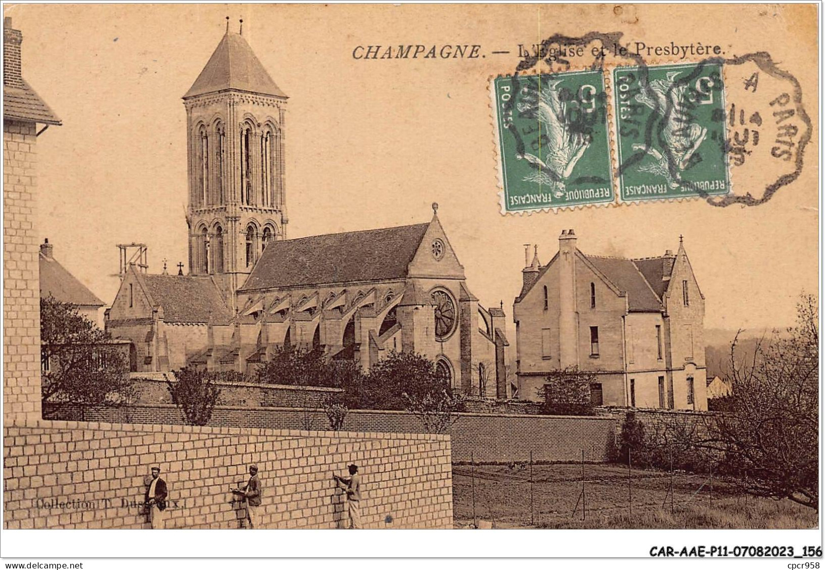 CAR-AAEP11-95-1110 - CHAMPAGNE - L'eglise Et Le Presbytere - Champagne Sur Oise