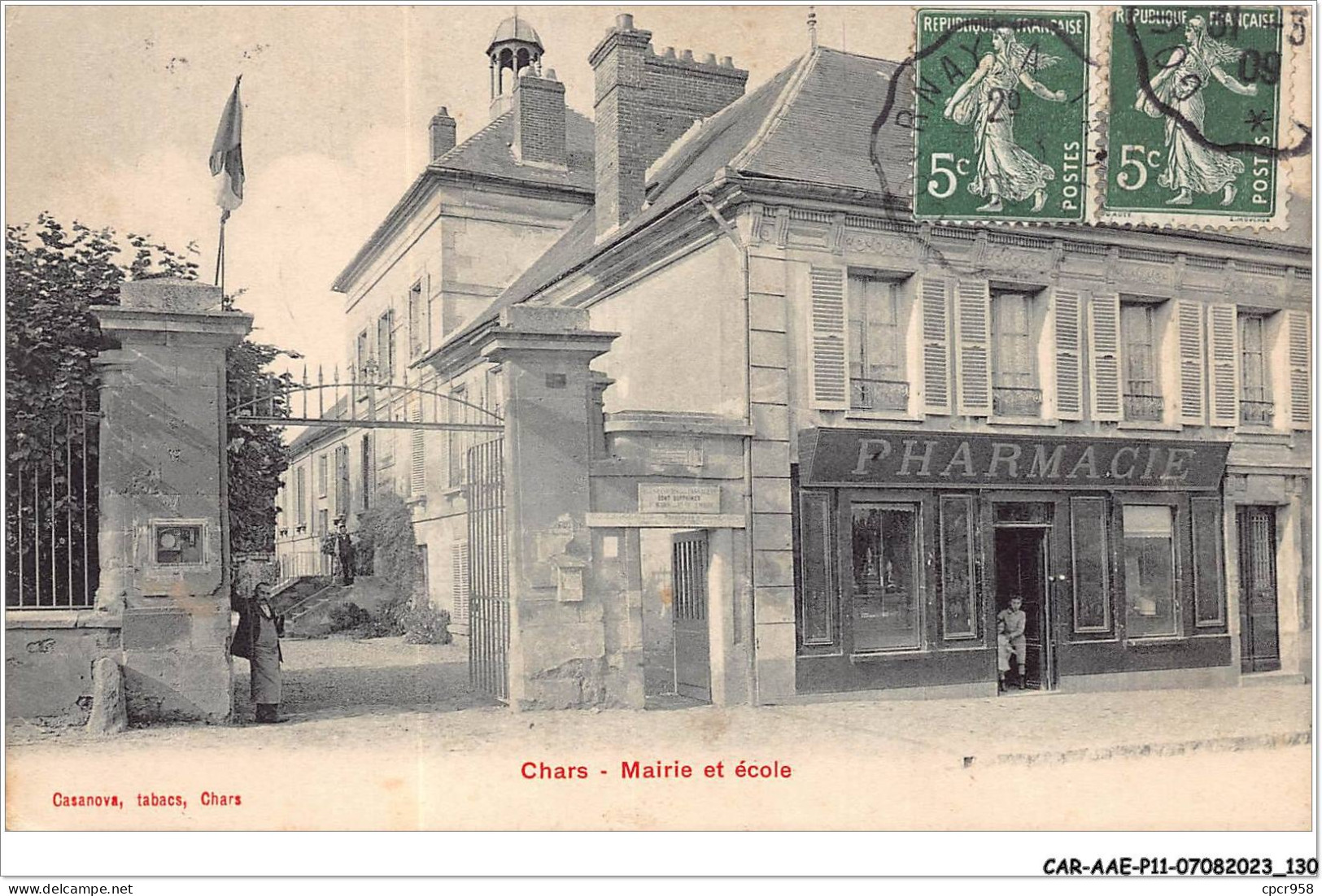 CAR-AAEP11-95-1097 - CHARS - Mairie Et Ecole - Pharmacie - Chars