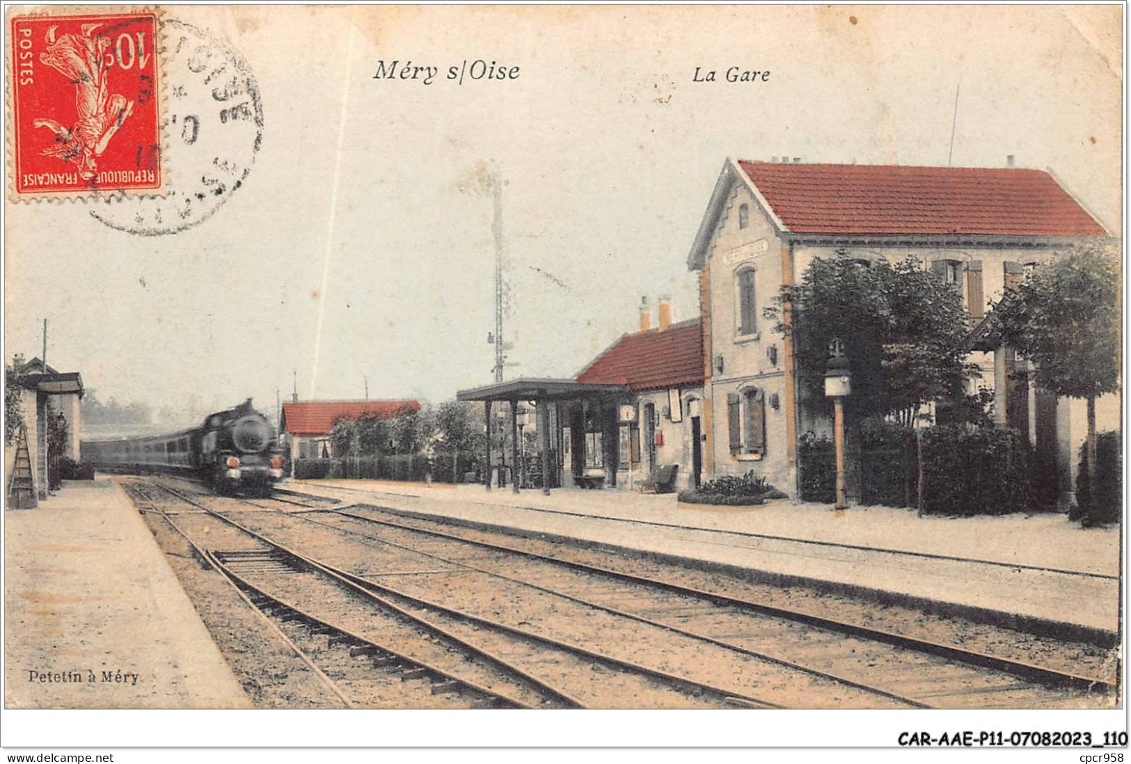 CAR-AAEP11-95-1087 - MERY-SUR-OISE - La Gare - Train - Mery Sur Oise