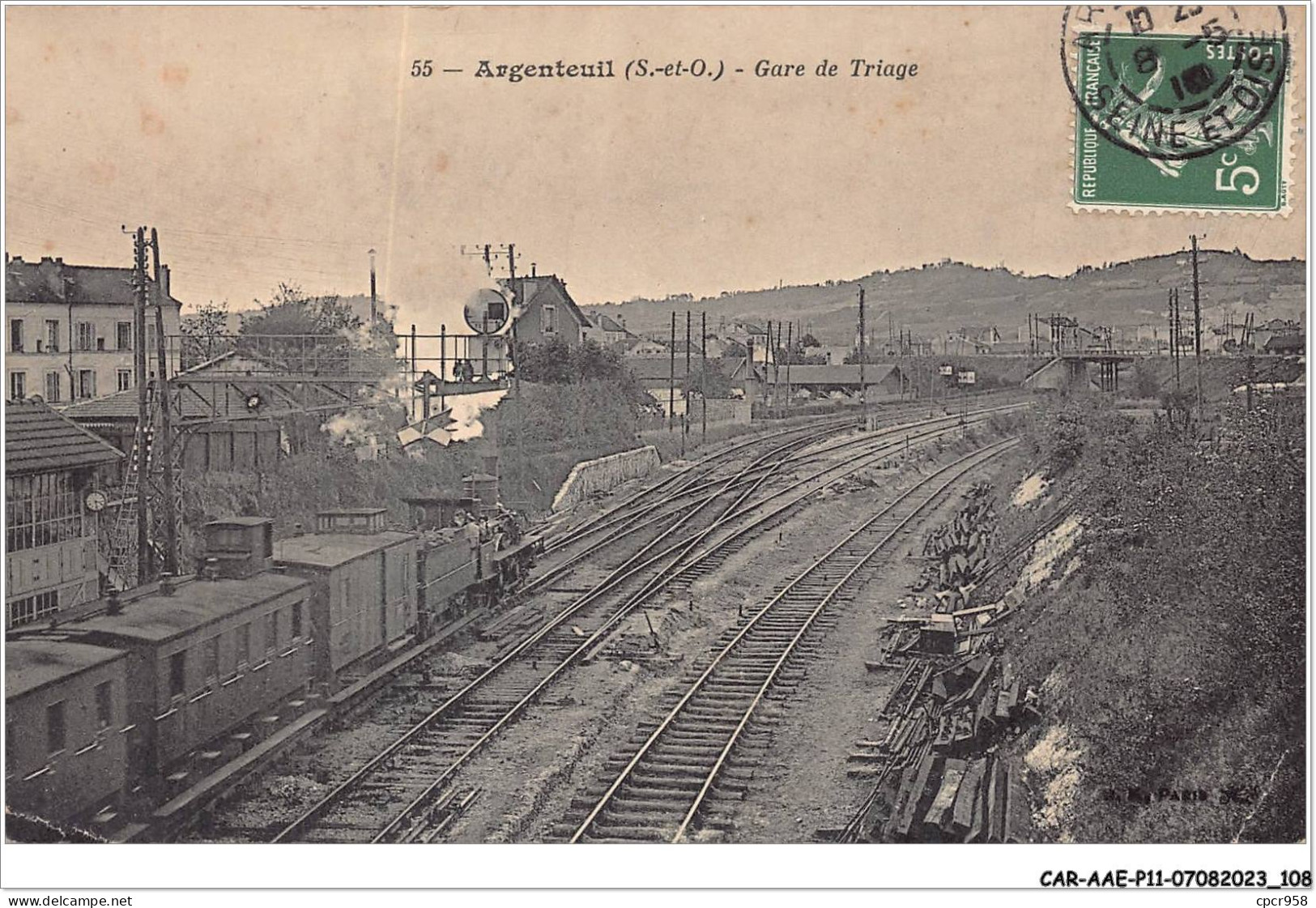 CAR-AAEP11-95-1086 - ARGENTUEIL - Gare De Triage - Train - Argenteuil
