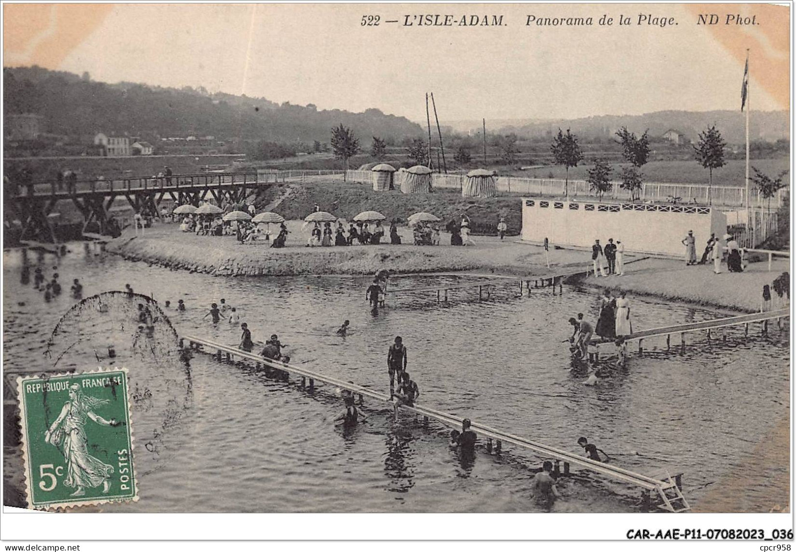 CAR-AAEP11-95-1050 - L'ISLE-ADAM - Panorama De La Plage - L'Isle Adam