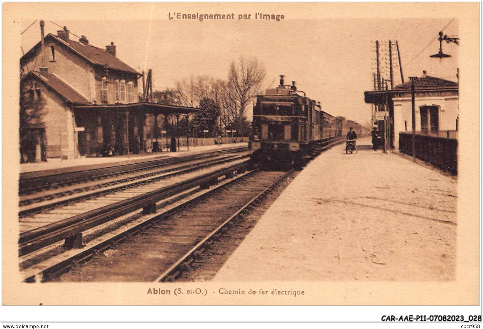 CAR-AAEP11-94-1046 - ABLON - Chemin De Fer Electrique - Train - Ablon Sur Seine