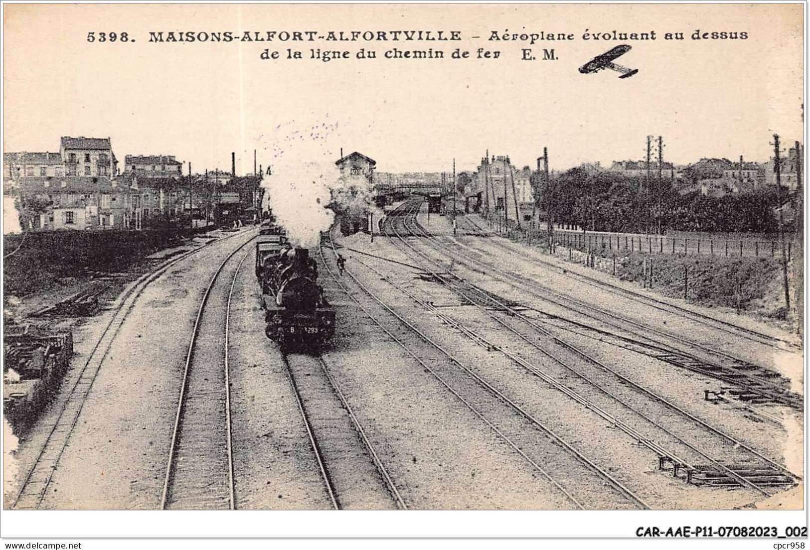 CAR-AAEP11-94-1033 -MAISONS-ALFORT-ALFORTVILLE - Aeroplane - Train - Carte Vendue En L'etat - Alfortville