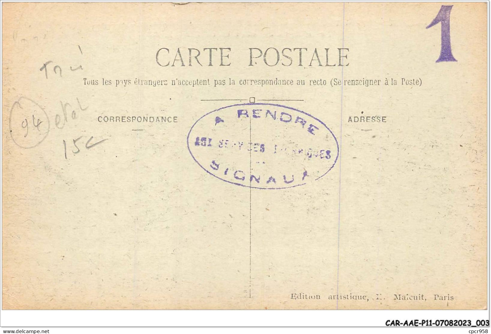 CAR-AAEP11-94-1033 -MAISONS-ALFORT-ALFORTVILLE - Aeroplane - Train - Carte Vendue En L'etat - Alfortville