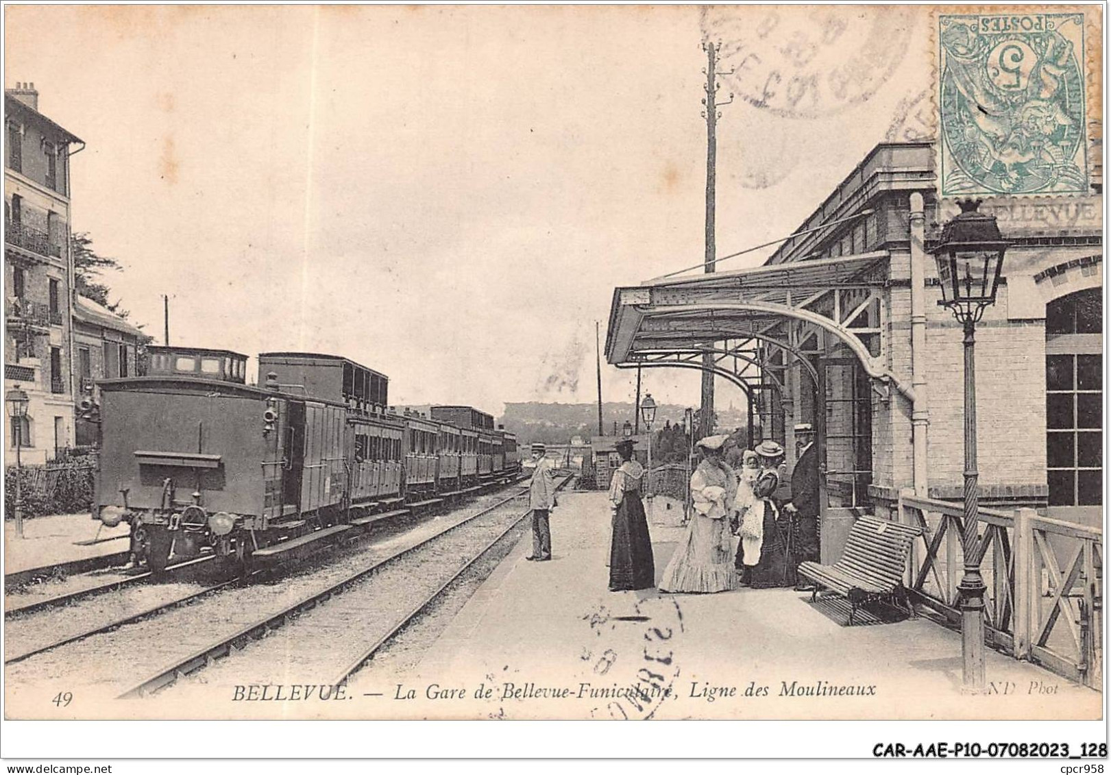 CAR-AAEP10-92-1004 - BELLEVUE - La Gare De Bellevue-funiculaire - Ligne Des Moulineaux - Train - Other & Unclassified