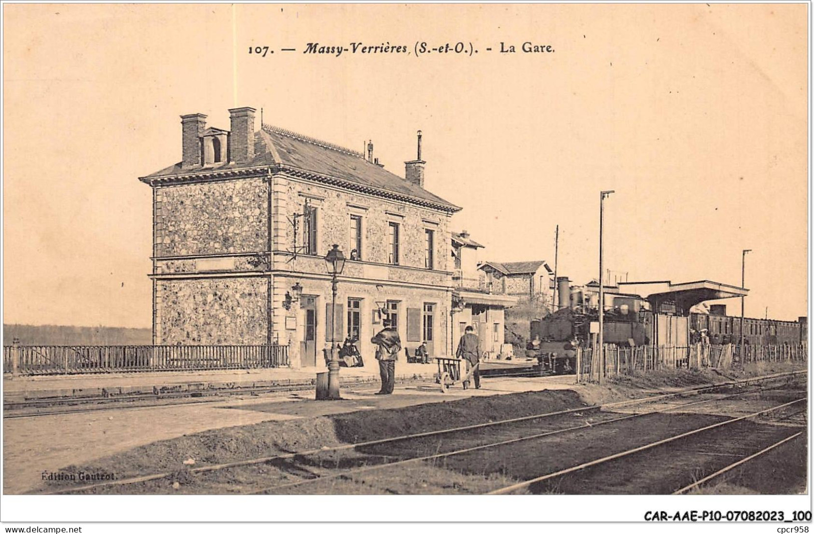 CAR-AAEP10-91-0990 - MASSY-VERRIERES - La Gare - Train - Massy