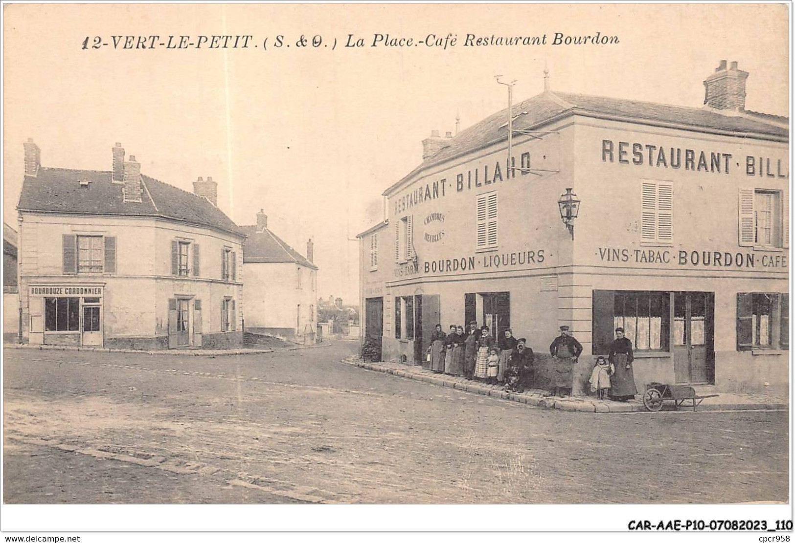 CAR-AAEP10-91-0995 - VERT-LE-PETIT - La Place Cafe-restaurant Bourdon - Vert-le-Petit