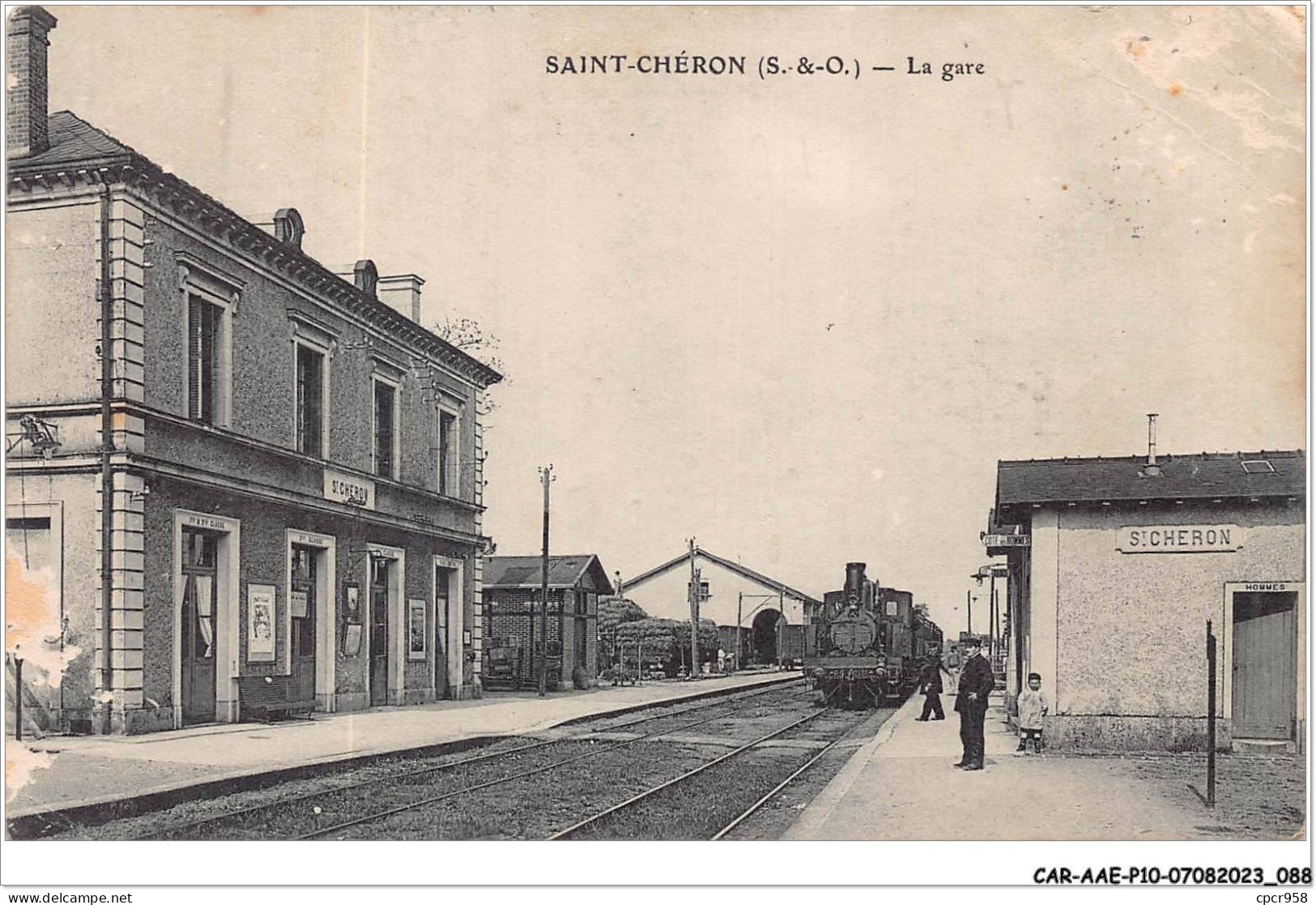 CAR-AAEP10-91-0984 - SAINT-CHERON - La Gare - Train - Carte Vendue En L'etat - Saint Cheron