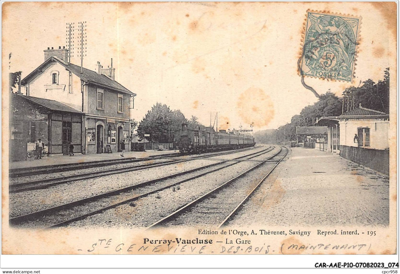 CAR-AAEP10-91-0977 - PERRAY-VAUCLUSE - La Gare - Train - Sainte Genevieve Des Bois