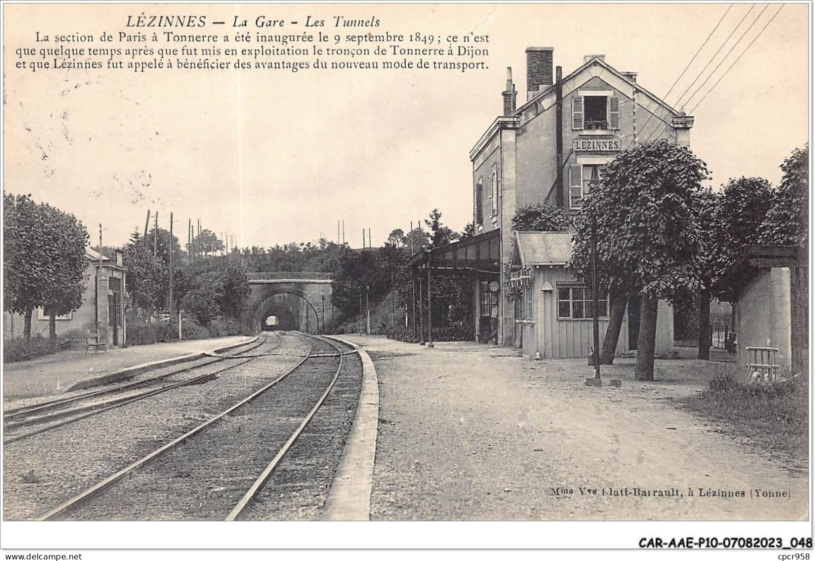 CAR-AAEP10-89-0964 - LEZINNES - La Gare - Les Tunnels - Autres & Non Classés