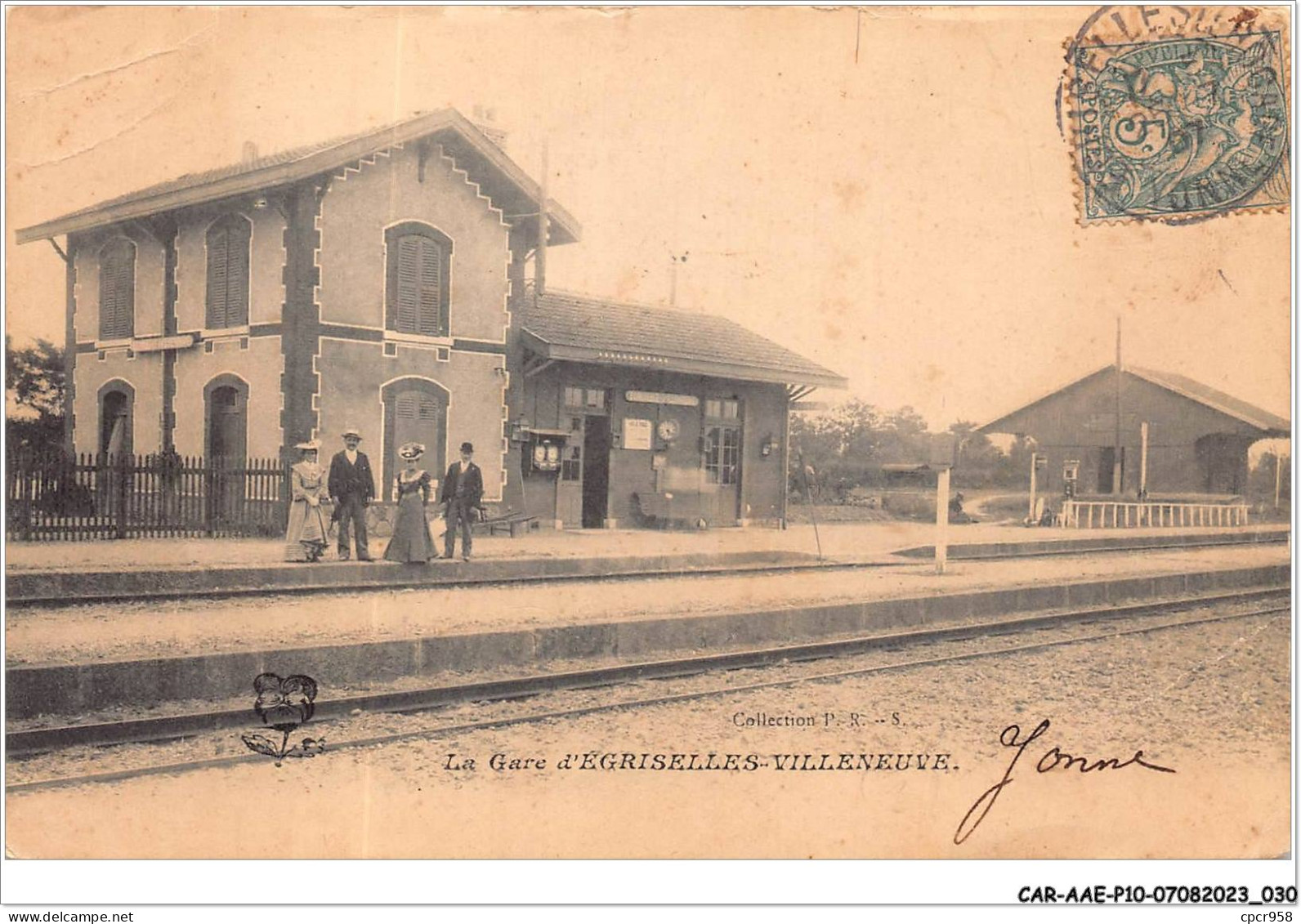 CAR-AAEP10-89-0955 - La Gare D'EGRISELLES-VILLENEUVE - Carte Vendue En L'etat - Egriselles Le Bocage