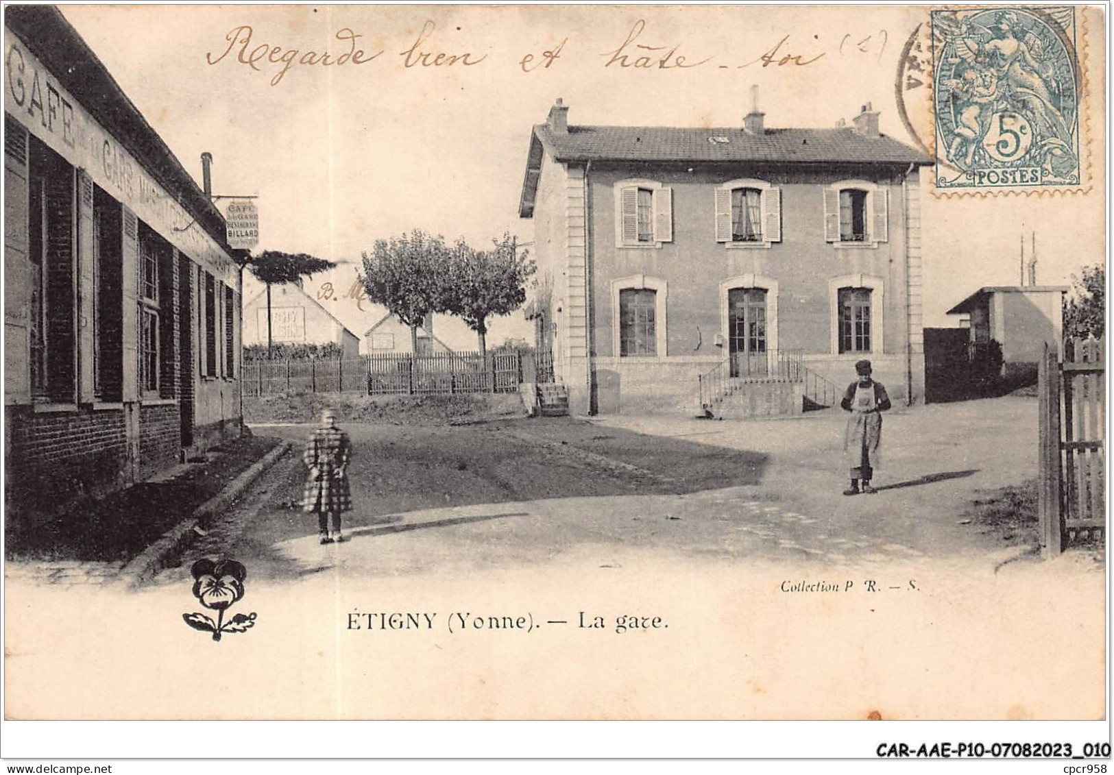 CAR-AAEP10-89-0945 - ETIGNY - La Gare - Cafe - Autres & Non Classés