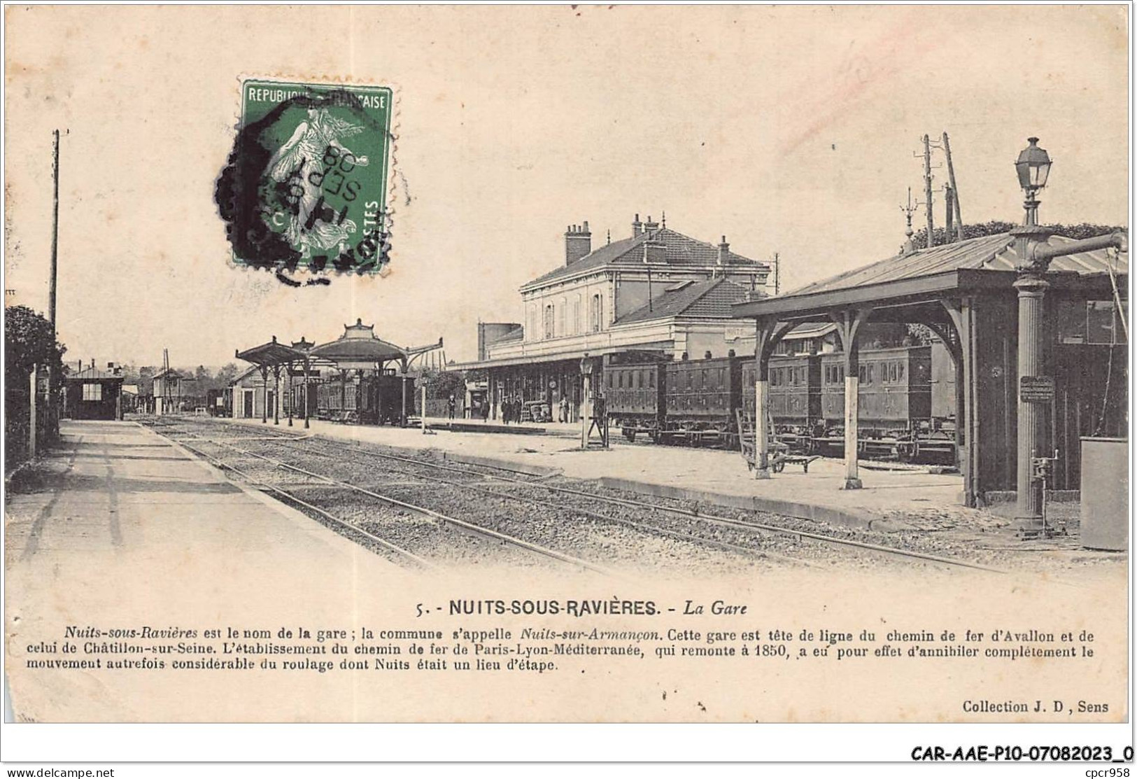 CAR-AAEP10-89-0940 - NUITS-SOUS-RAVIERES - La Gare - Carte Vendue En L'etat - Sonstige & Ohne Zuordnung