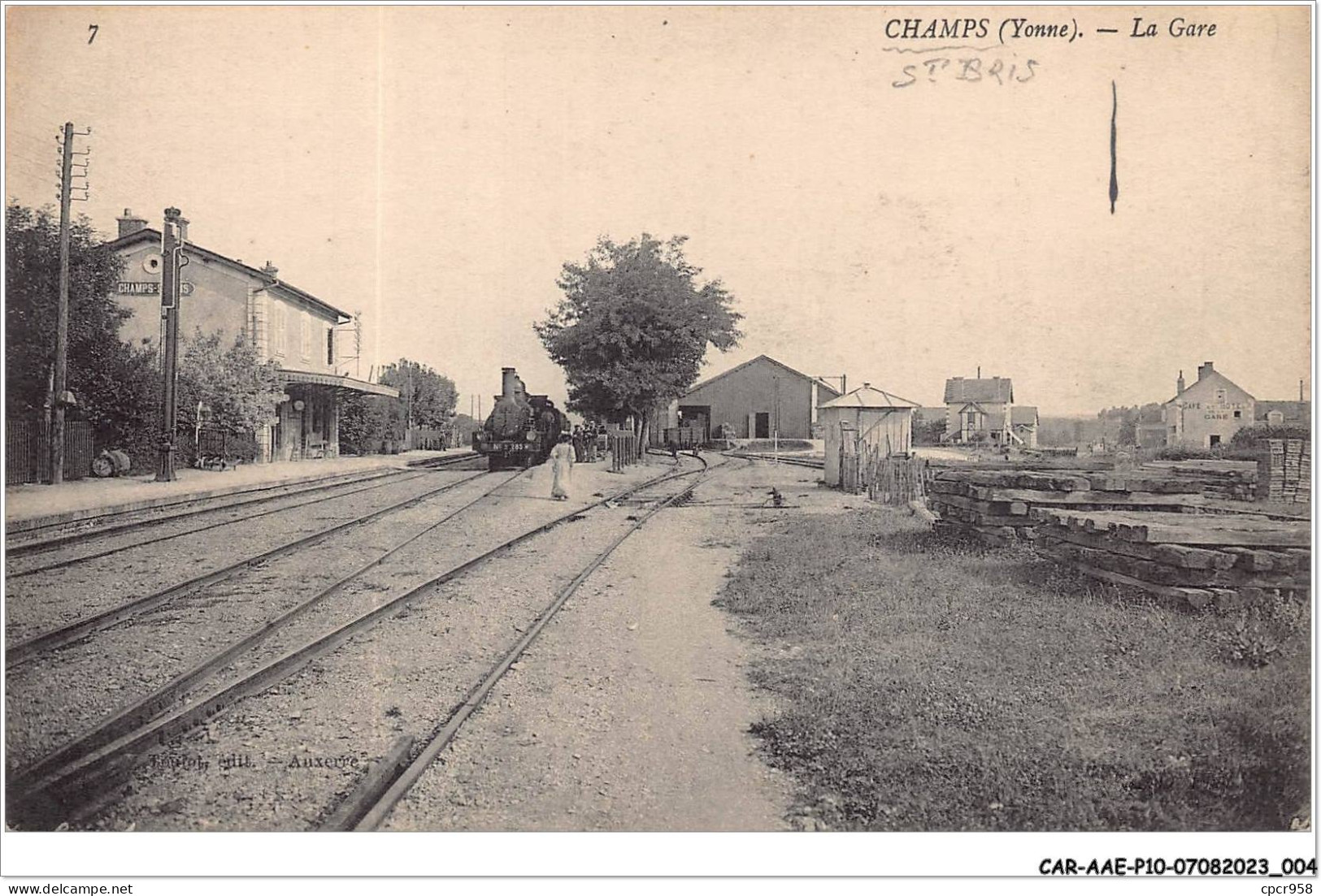 CAR-AAEP10-89-0942 - CHAMPS - La Gare - Train - Champs Sur Yonne