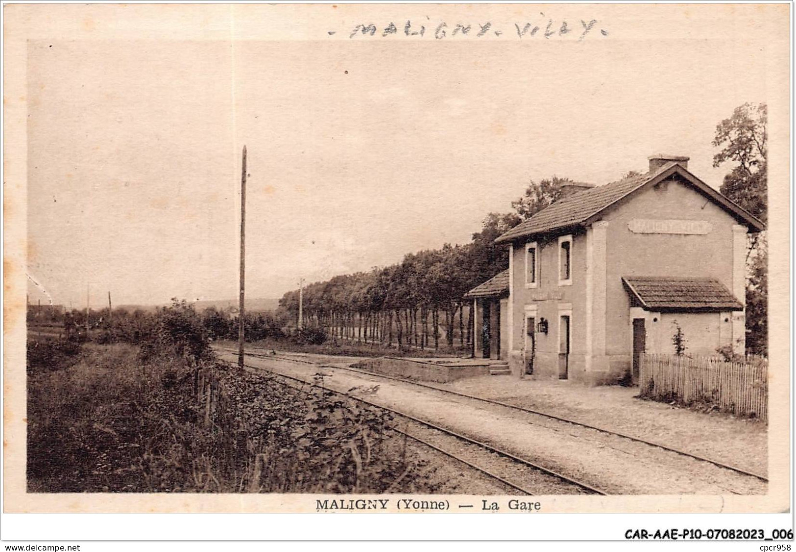 CAR-AAEP10-89-0943 - MALIGNY - La Gare - Autres & Non Classés