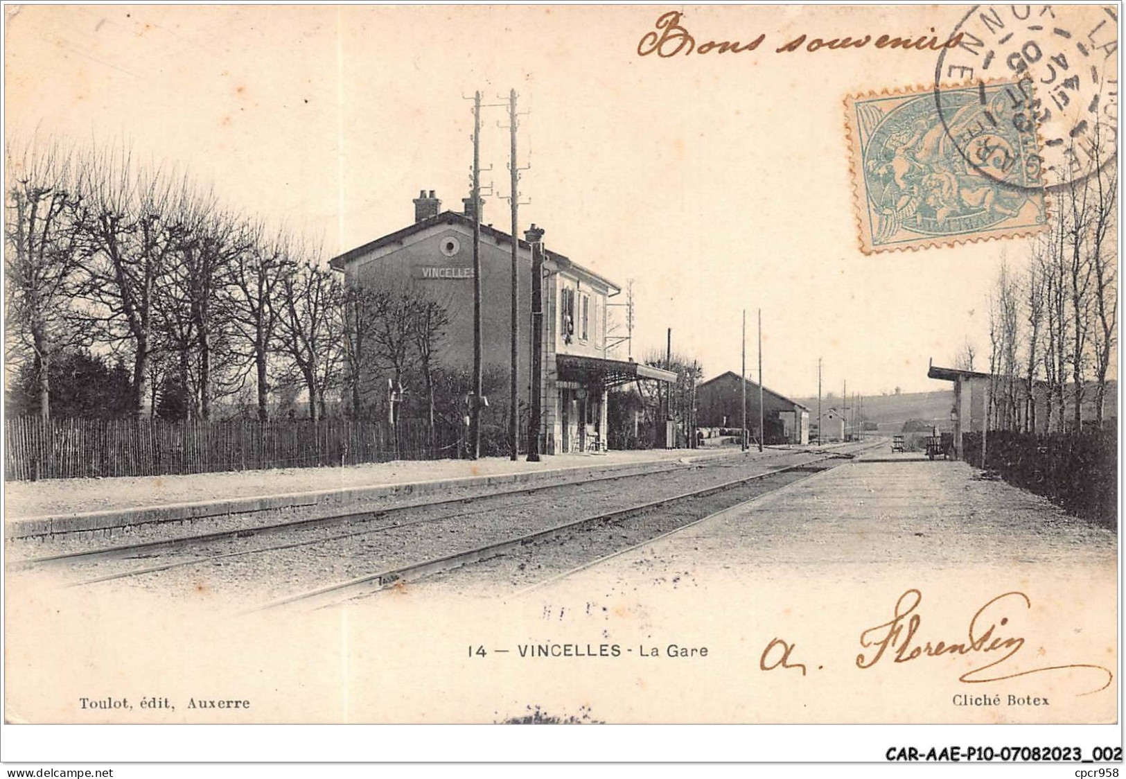 CAR-AAEP10-89-0941 - VINCELLES - La Gare - Autres & Non Classés