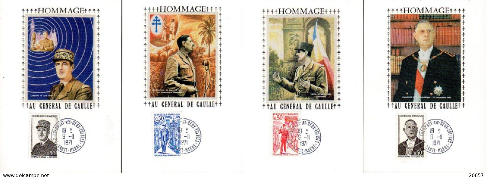 France 1696caC4 Fdc Hommage Au Général De Gaulle - De Gaulle (General)