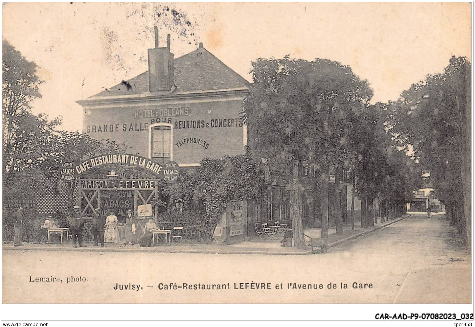 CAR-AADP9-78-0734 - JUVISY - Café Restaurant Lefevre Et L'Avenue De La Gare - Autres & Non Classés