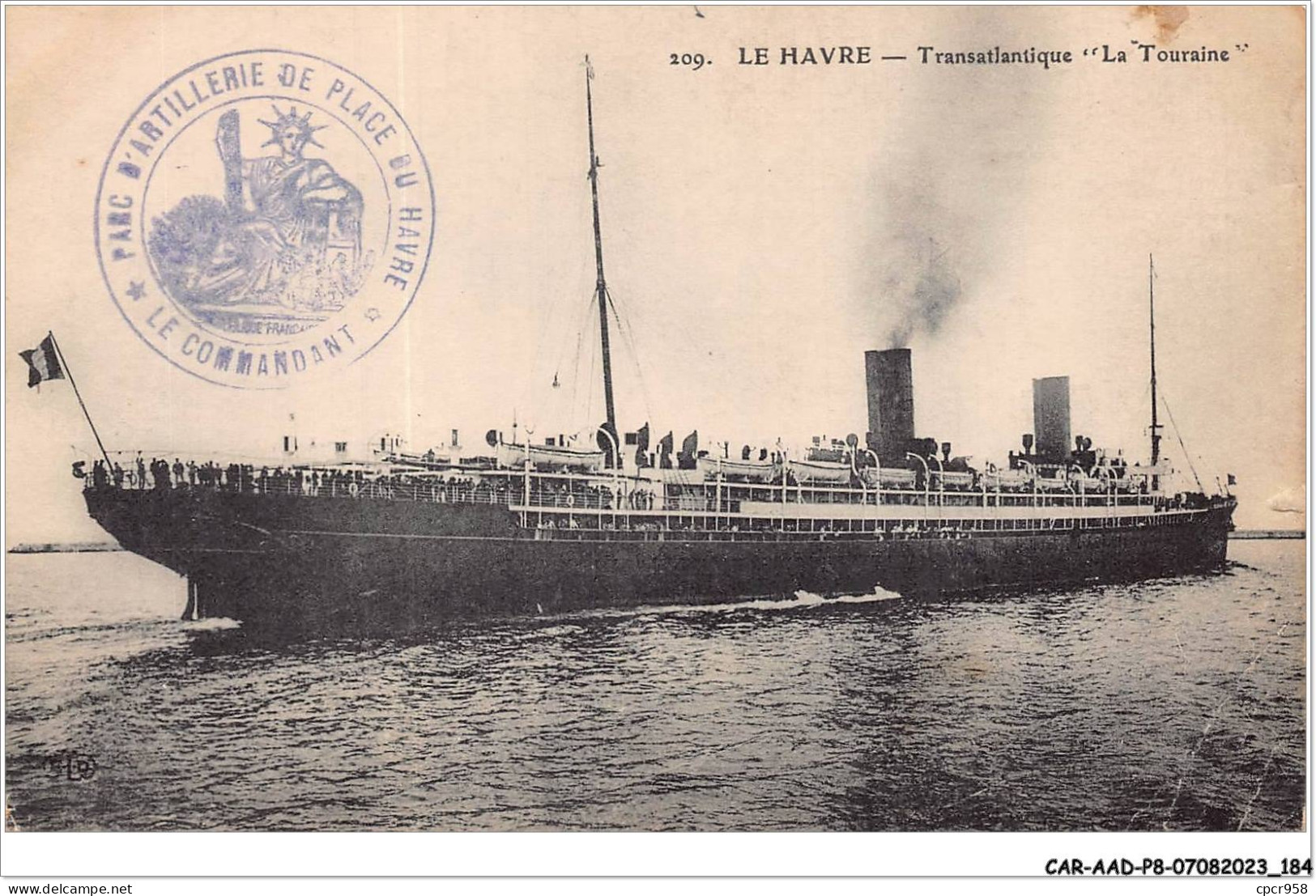 CAR-AADP8-76-0715 - LE HAVRE - Transatlantique - La Touraine - Paquebot - Harbour