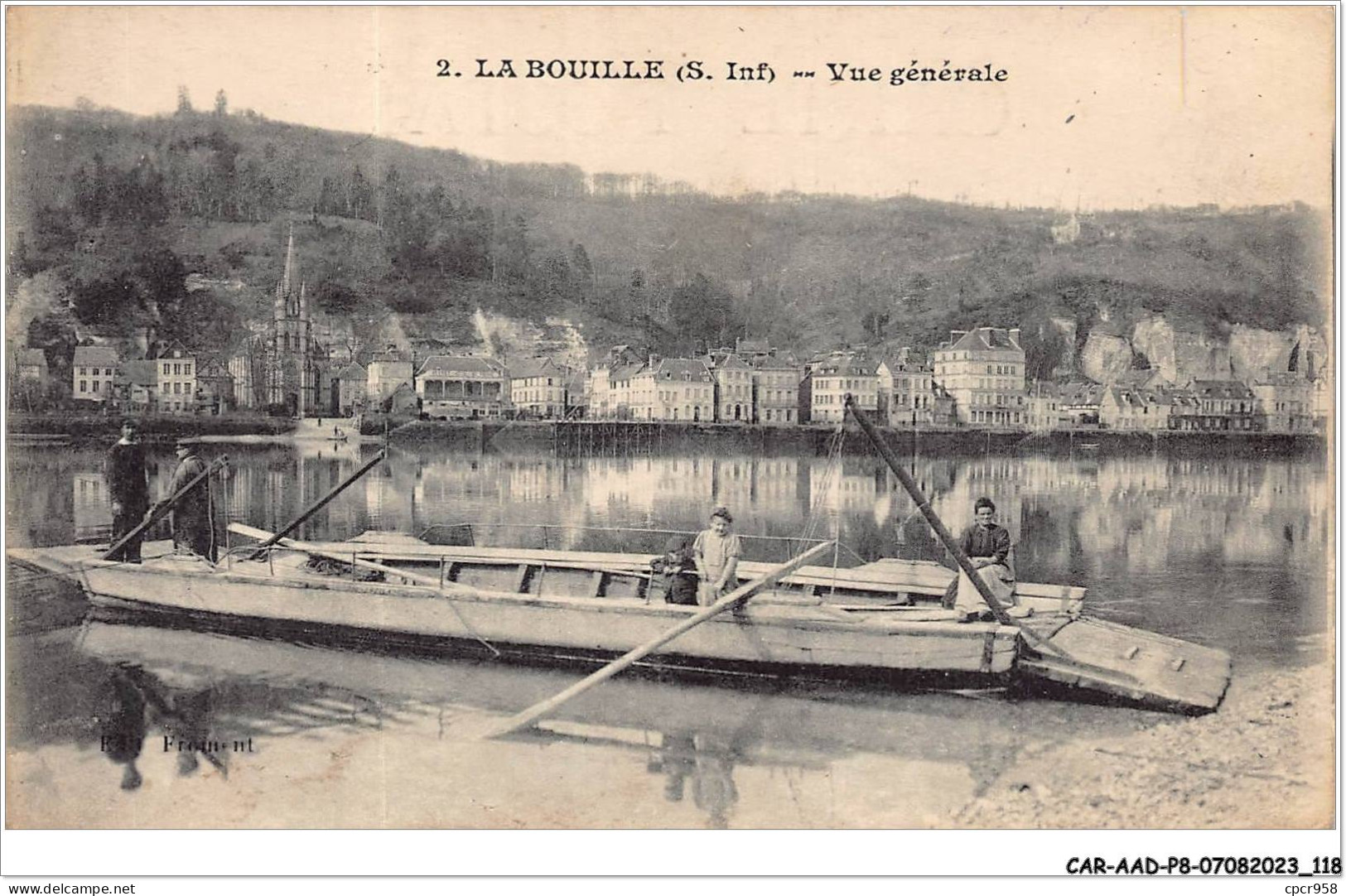 CAR-AADP8-76-0682 - LA BOUILLE - Vue Générale - Barge - La Bouille