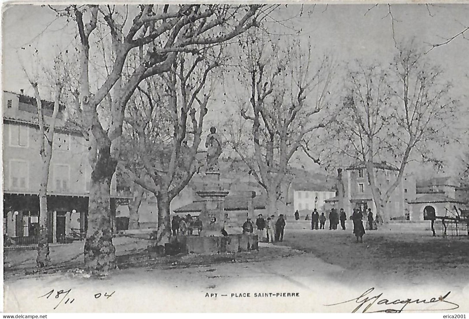 Apt. La Fontaine Et La Place Saint Pierre. - Apt