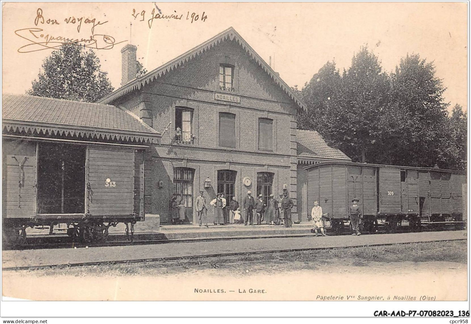 CAR-AADP7-60-0594 - NOAILLES - La Gare - Train - Noailles