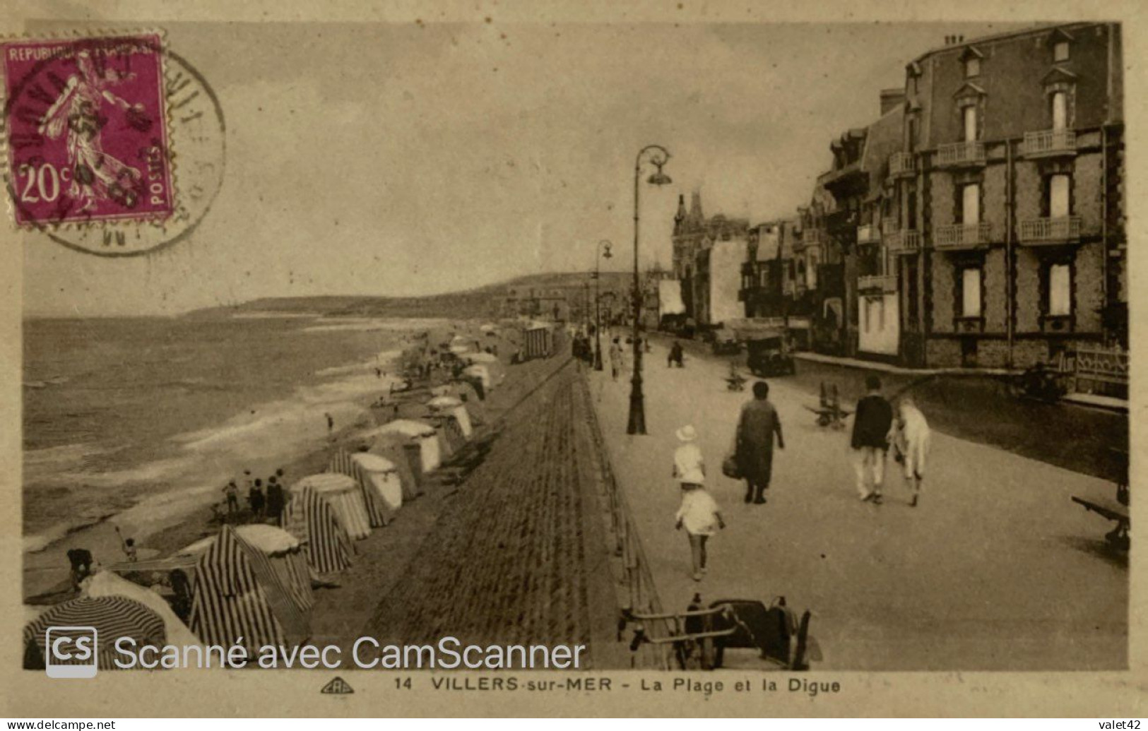 14 VILLERS SUR MER LA PLAGE ET LA DIGUE - Villers Sur Mer